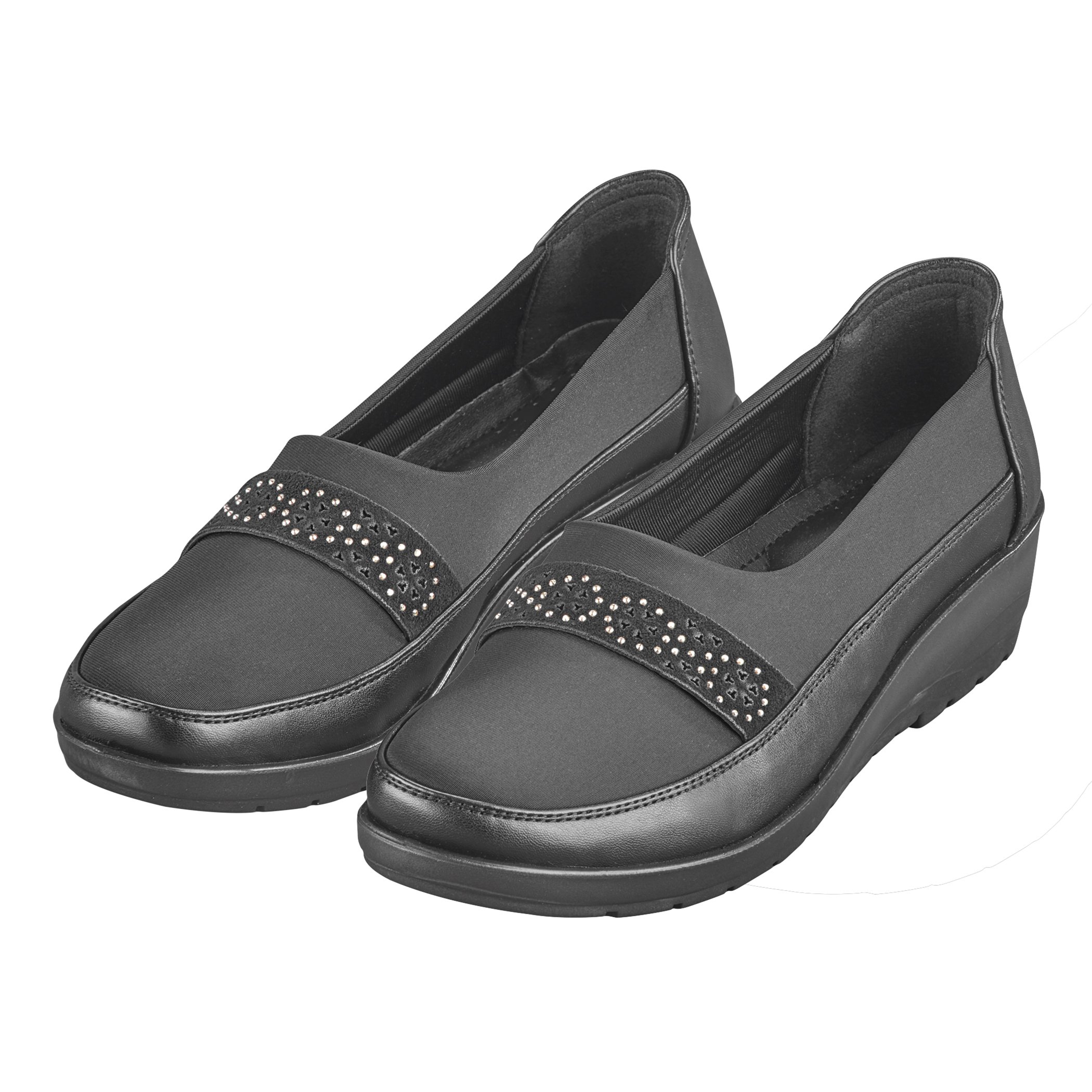 Rhinestone Decorated Stretch Inset Shoes