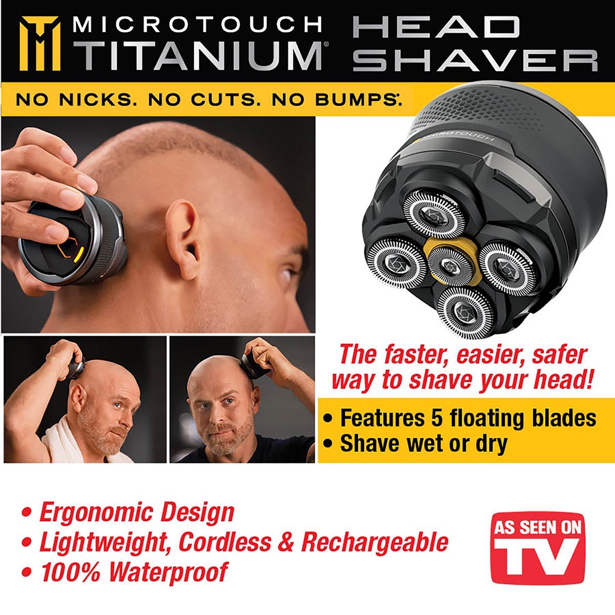 Microtouch Titanium 5Blade Head Shaver Collections Etc.