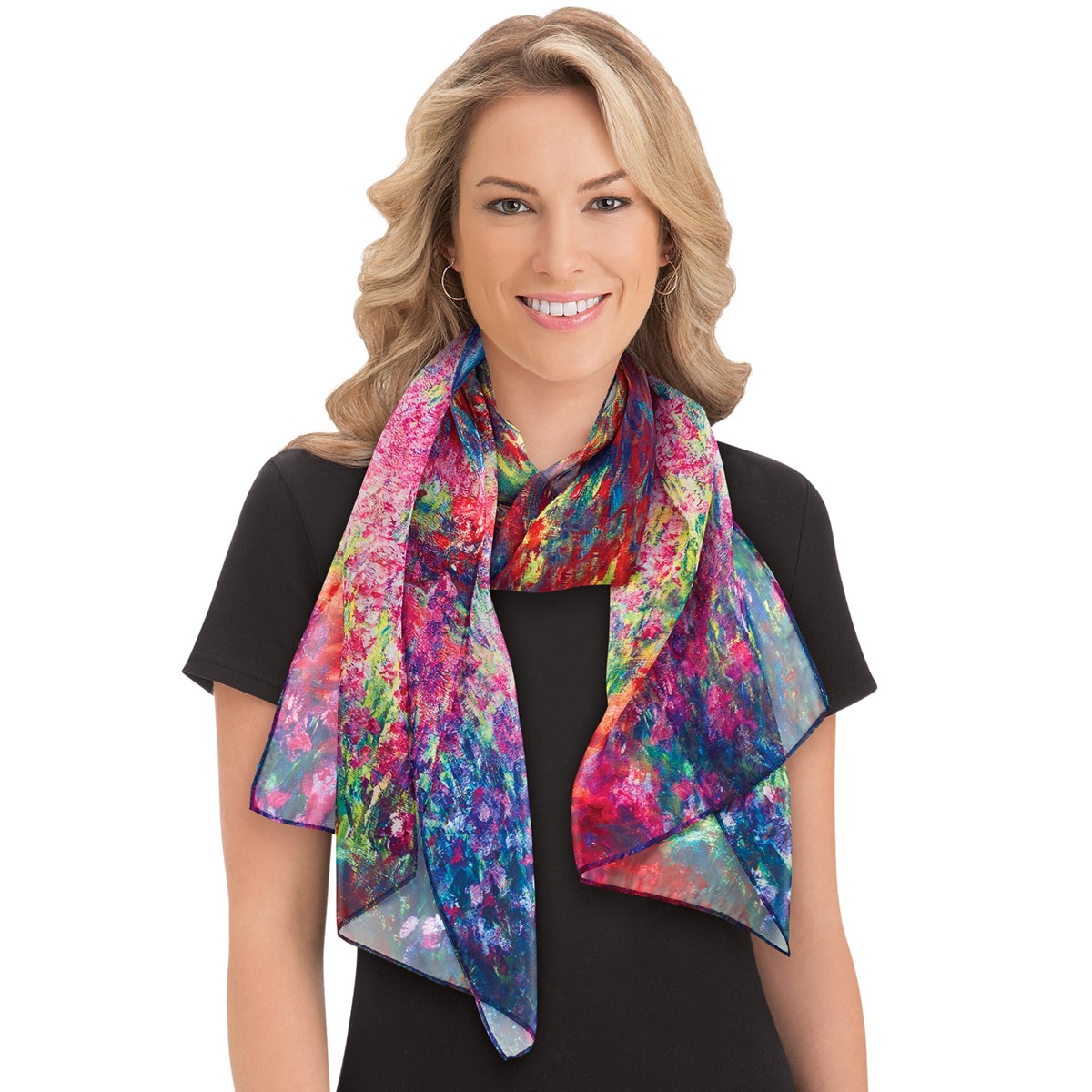 Garden Painting Lightweight Scarf Collections Etc.