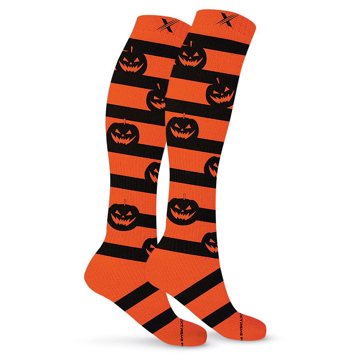 Halloween Knee-High Compression Pumpkin Socks | Collections Etc.