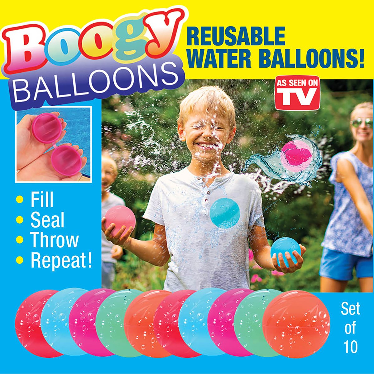 Boogy Balloons Reusable Water Balloons Set of 10 Collections Etc.