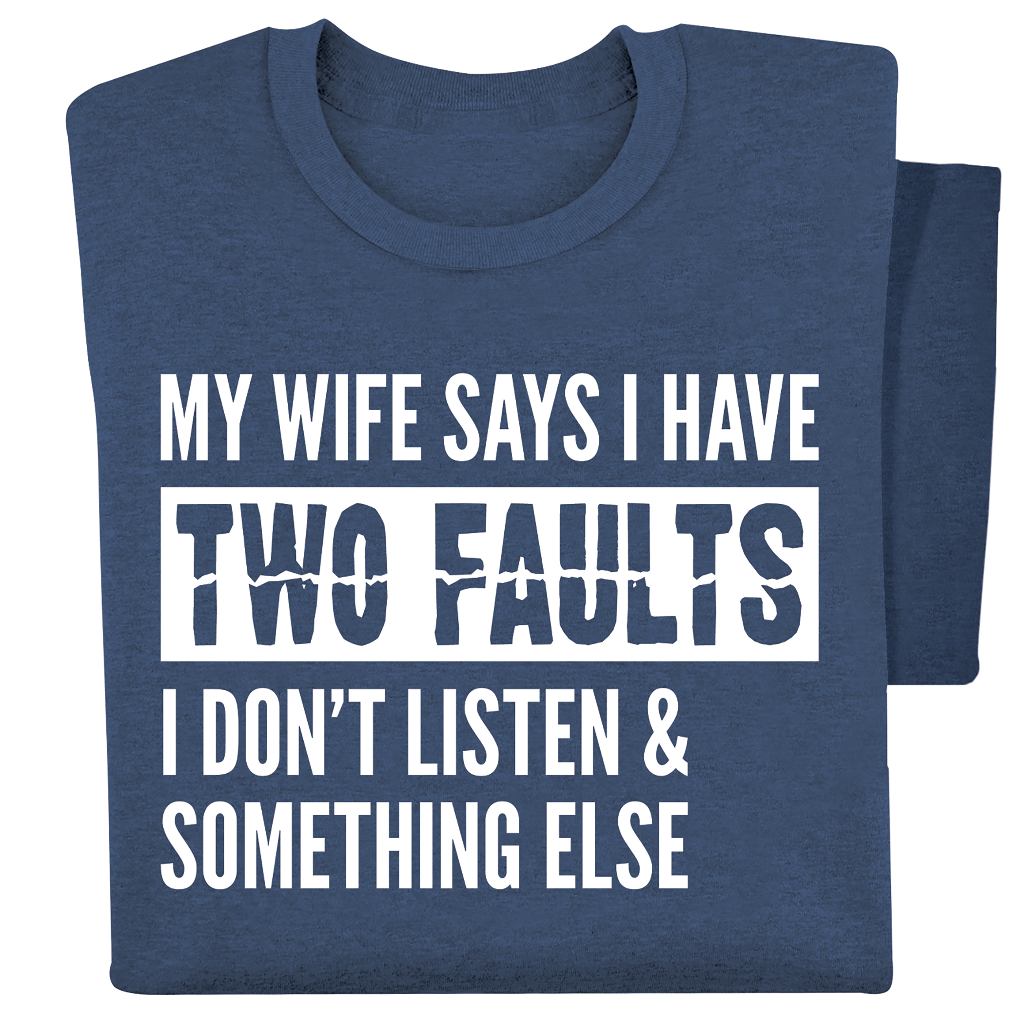 Two Fault Novelty Short Sleeve Graphic T-Shirt Large Navy