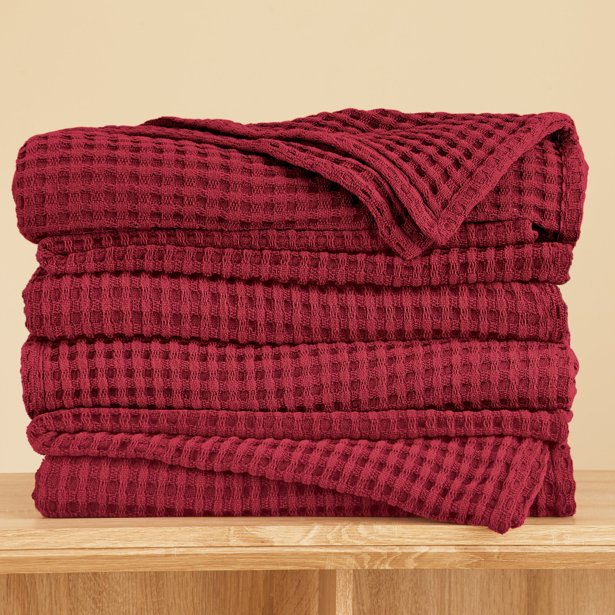 All Seasons Waffle Weave Cotton Blanket - Picture 2 of 13