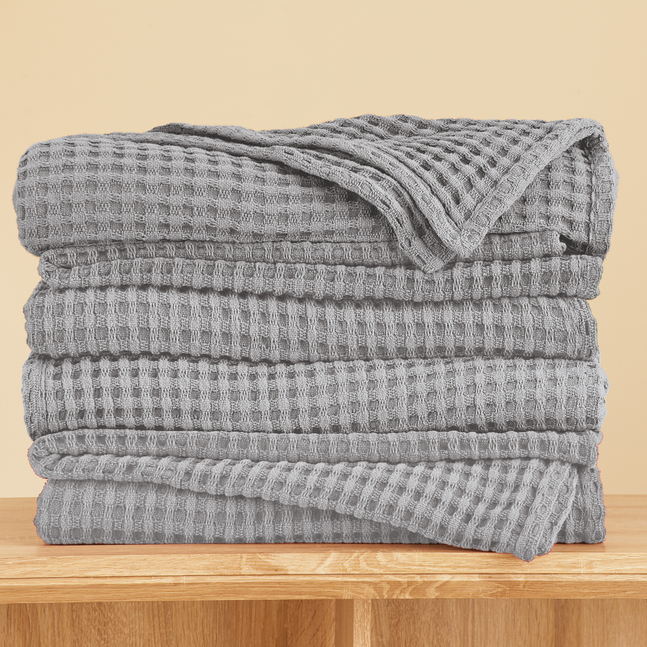 All Seasons Waffle Weave Cotton Blanket - Picture 6 of 13