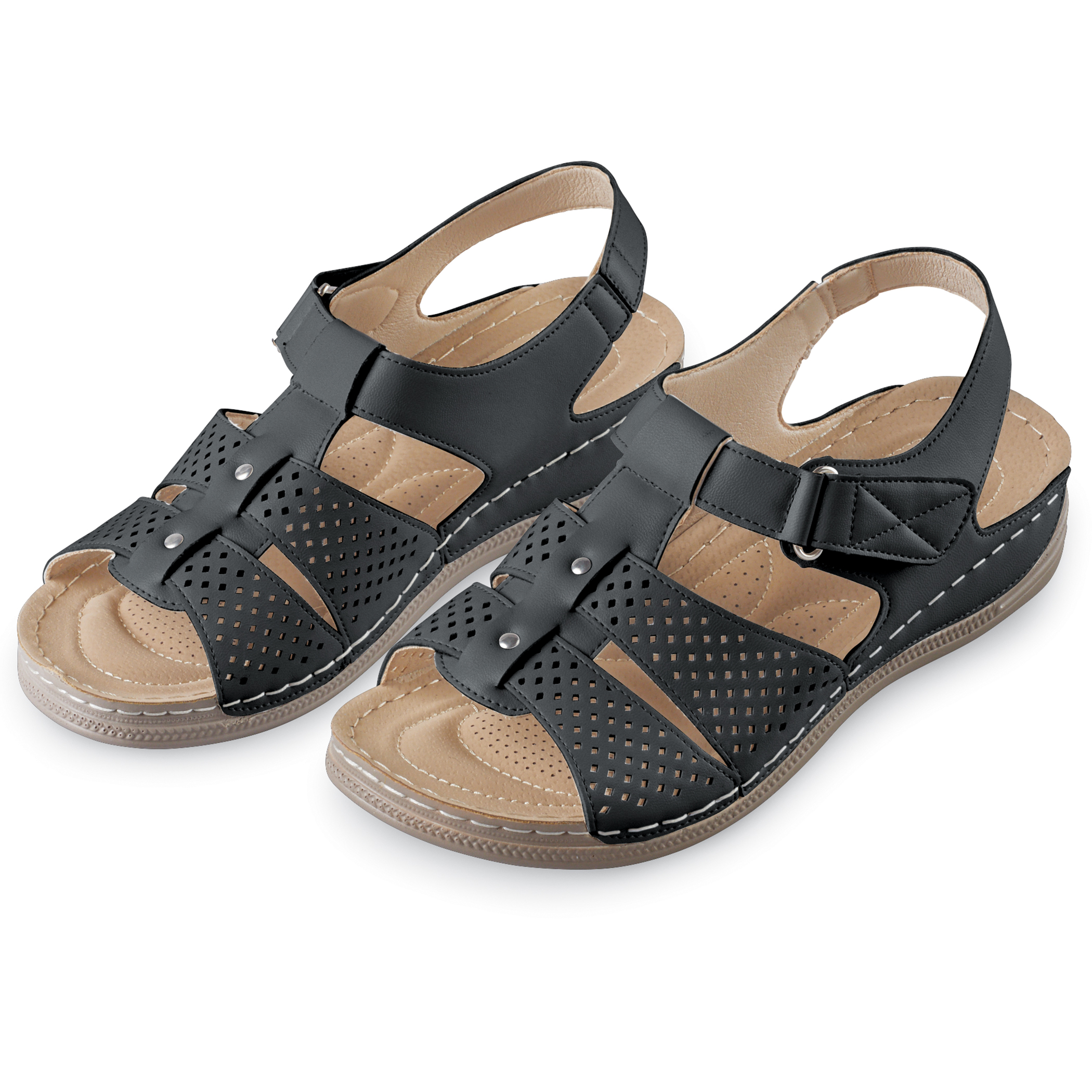 Decorated Adjustable Soft Padded Insoles Sandals