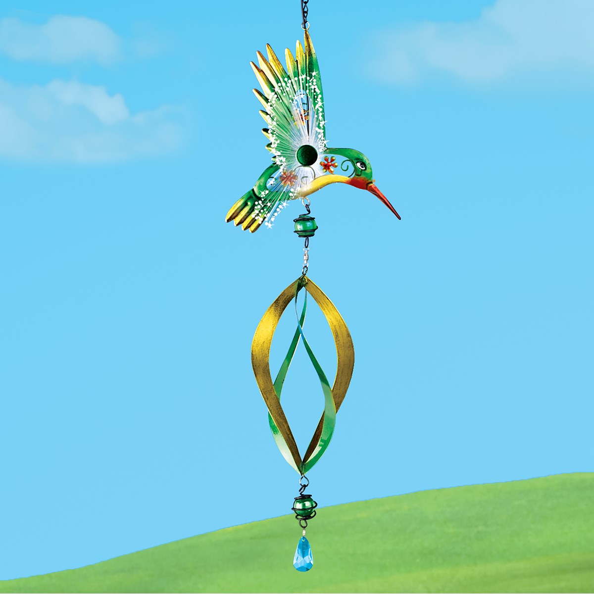 Solar Powered FiberOptic Hummingbird Spinner Mobile Collections Etc.