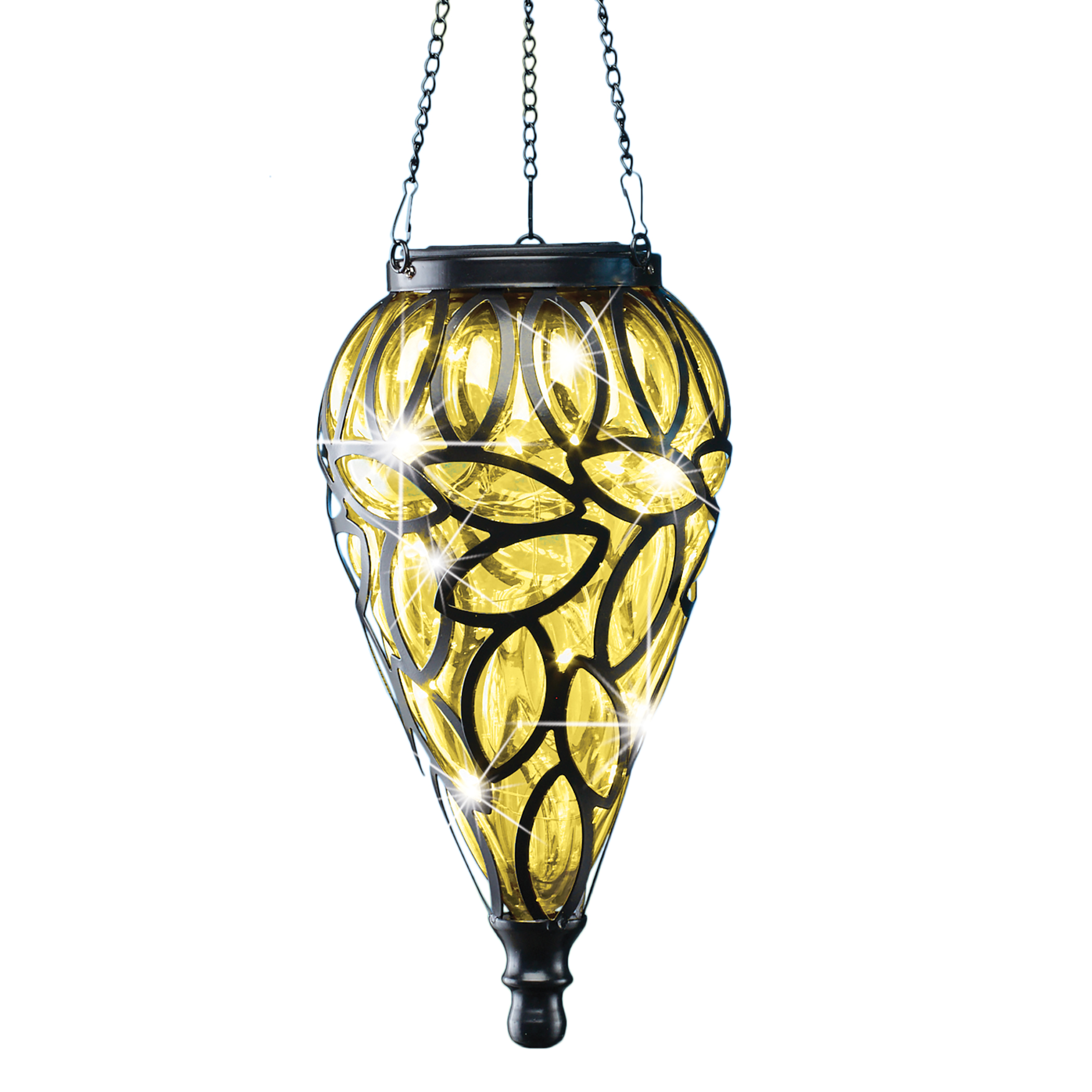 Elegant Modern Teardrop Solar Lighted Hanging Lanterns NO SIZE Blue