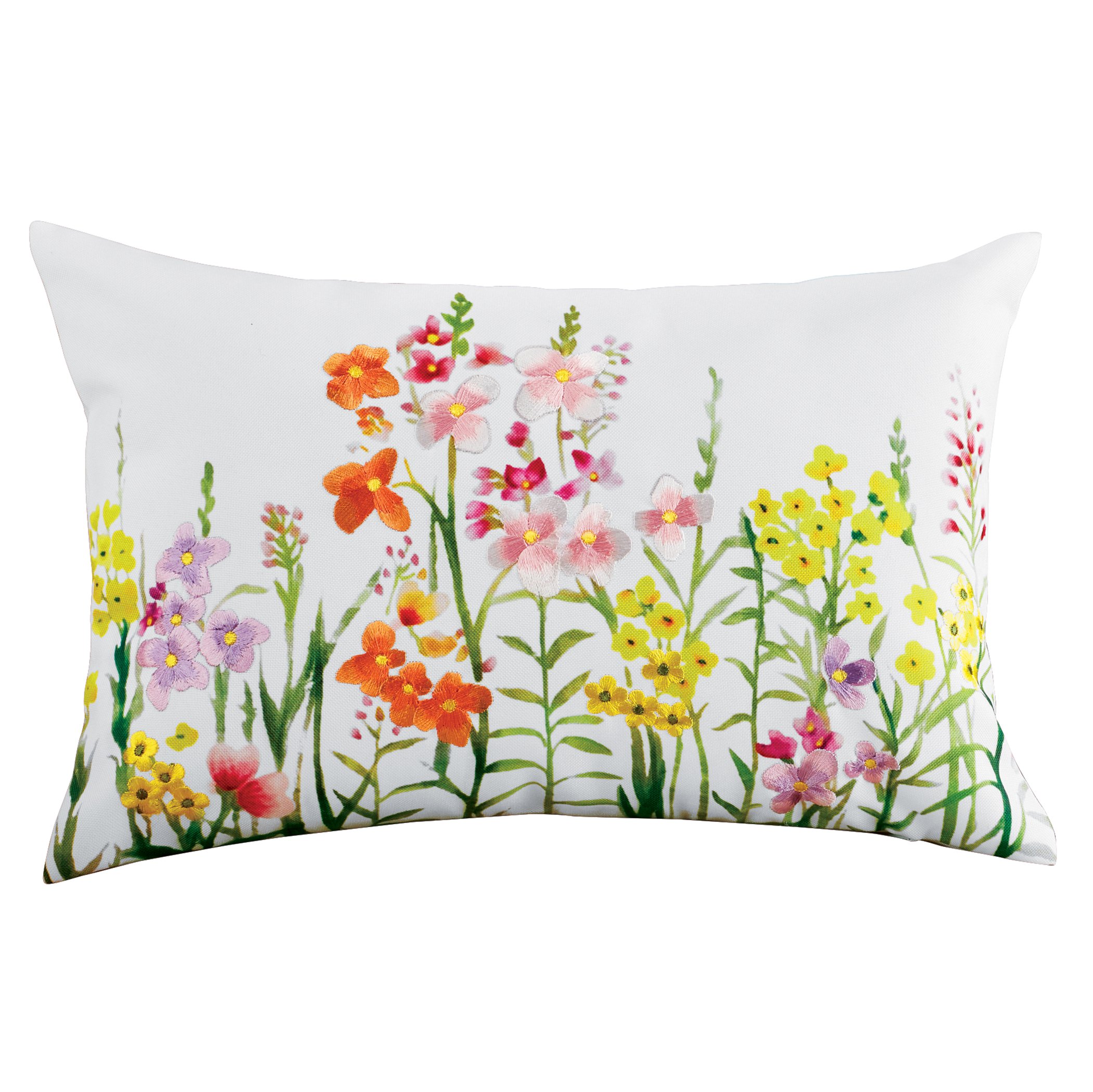 Lovely Wildflower Garden Rectangular Accent Pillow