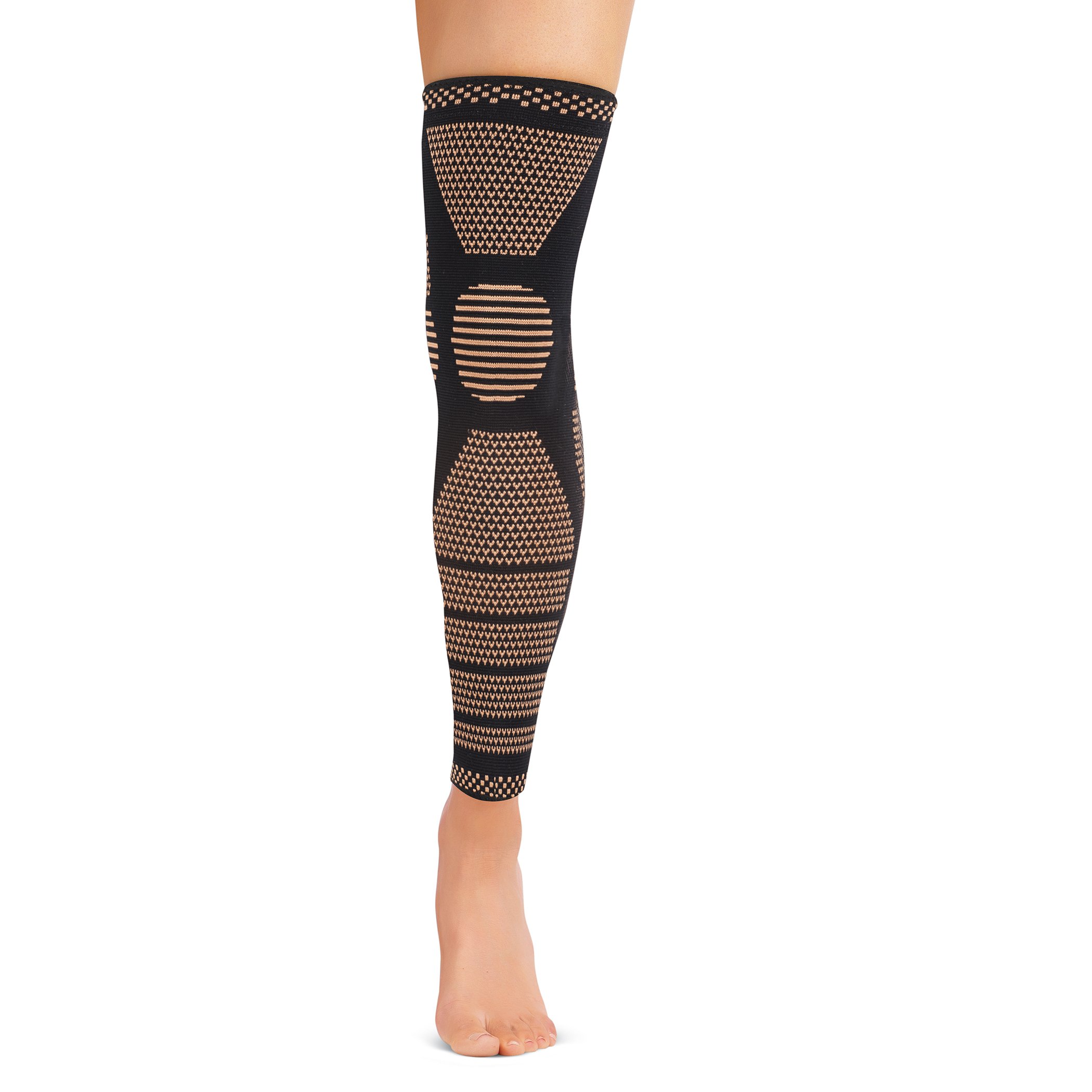 Copper-Infused Full-Length Leg Compression Sleeve L