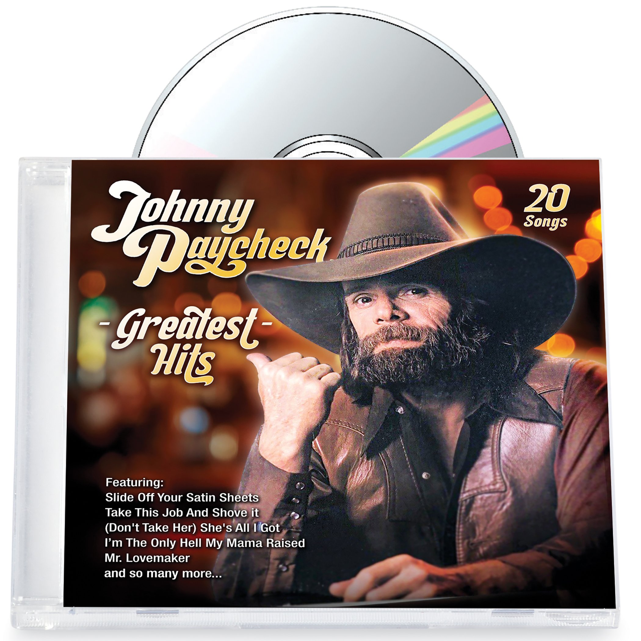 Johnny Paycheck Greatest Hits CD, 20 Songs