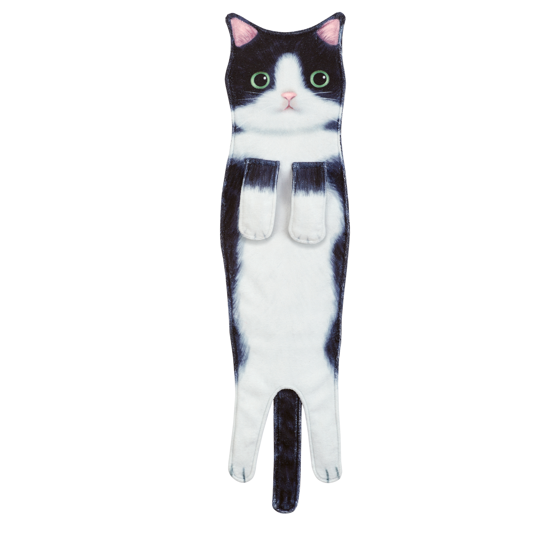Adorable Cat-Shaped Hanging Kitchen Towel Tuxedo Cat