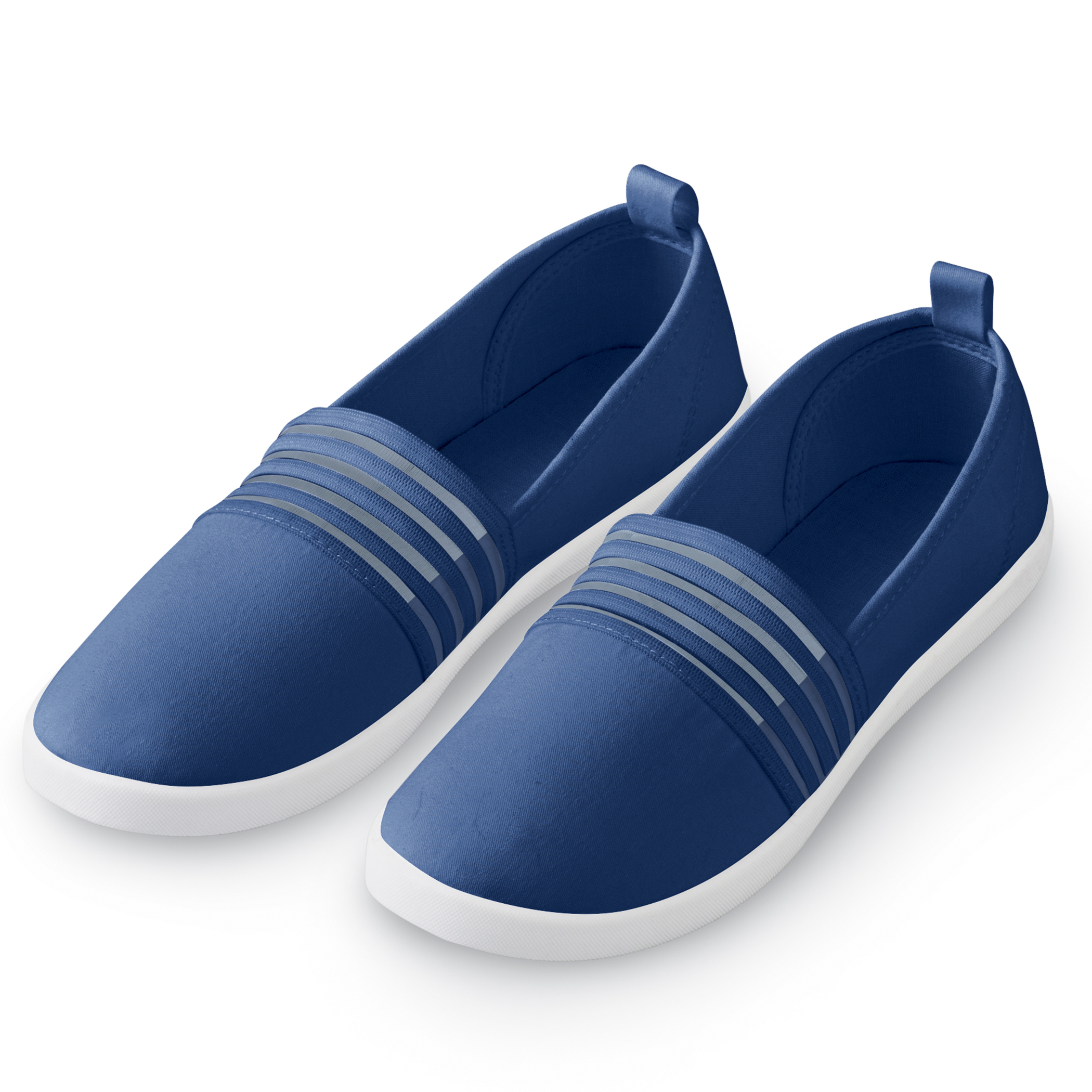 Stylish Stretch Inset Slip-On Skid-Resistant Sneakers 10 Women Navy