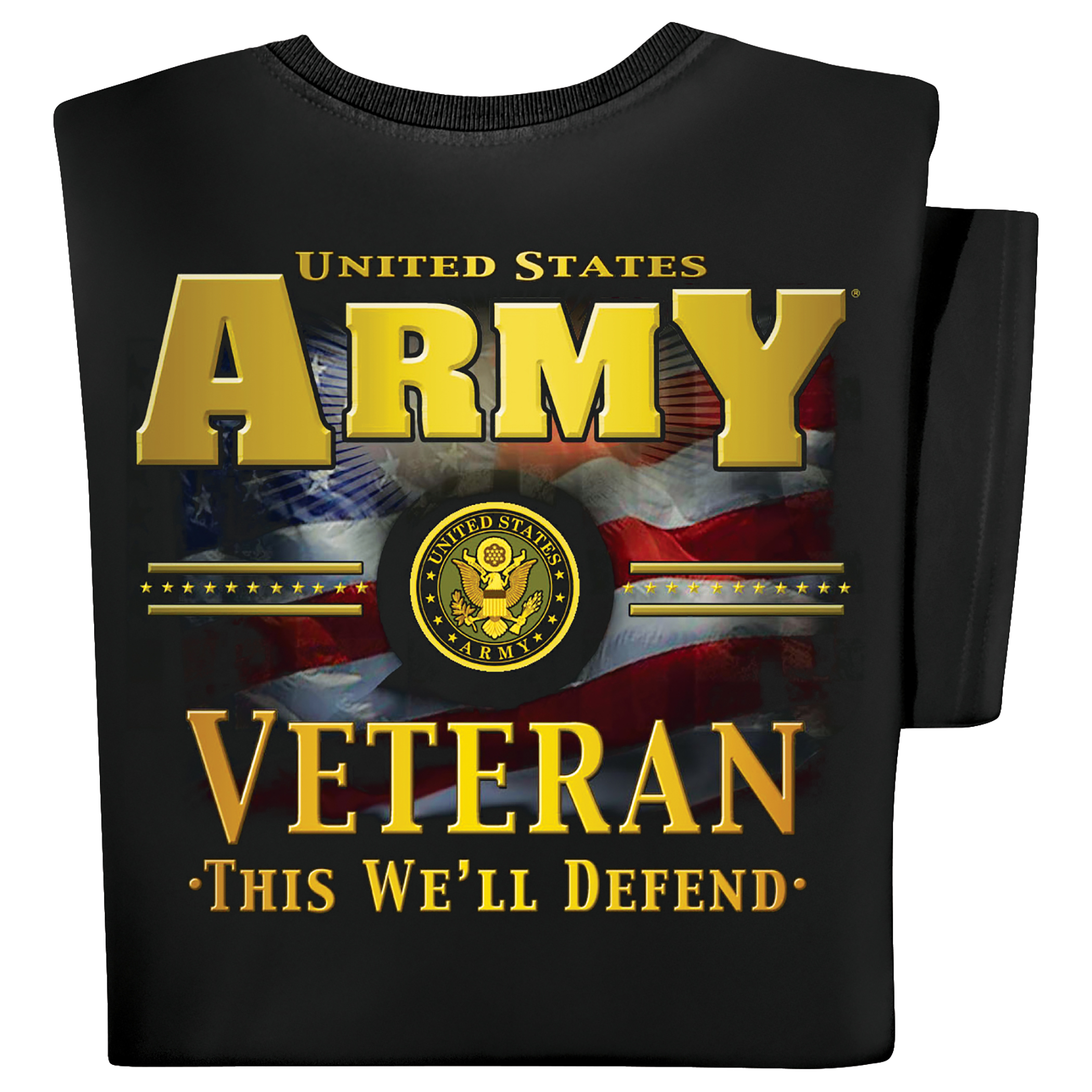 Military Veteran Motto Short-Sleeve Crewneck T-Shirt