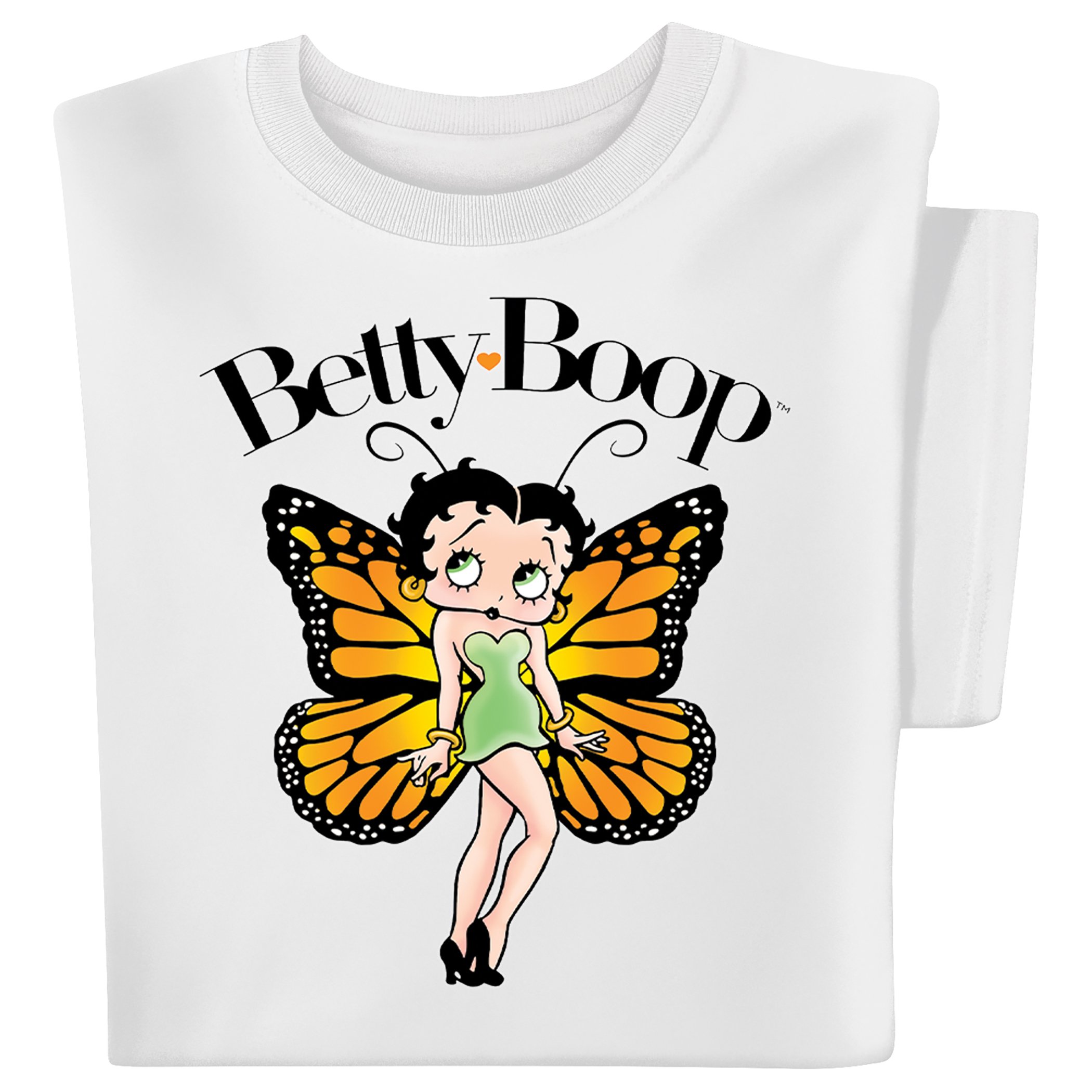Betty Boop Butterfly Short Sleeve Graphic T-Shirt