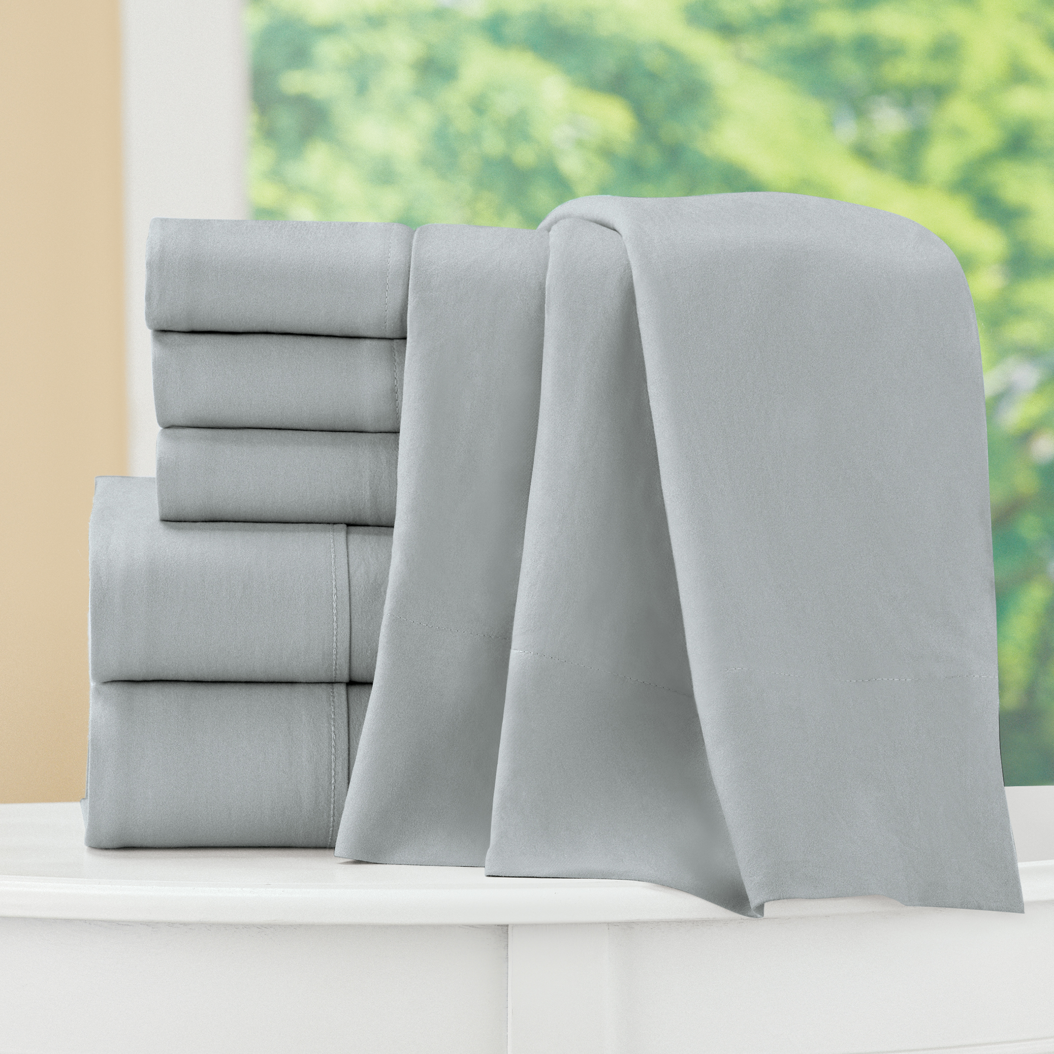6 Piece Sheet Set - Includes Fitted, Flat, and 4 Pillowcases - Imagen 9 de 18