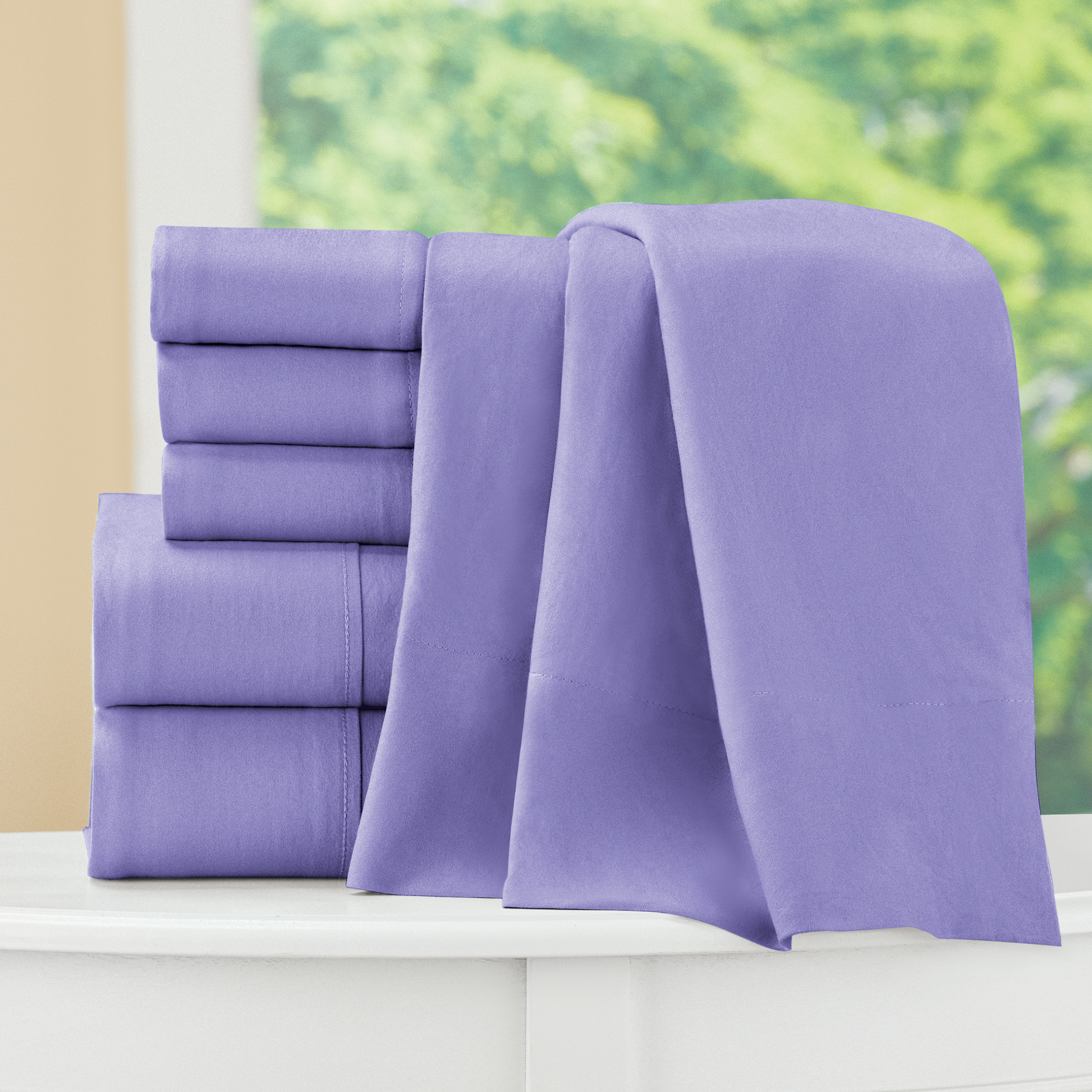 6 Piece Sheet Set - Includes Fitted, Flat, and 4 Pillowcases - Imagen 12 de 18