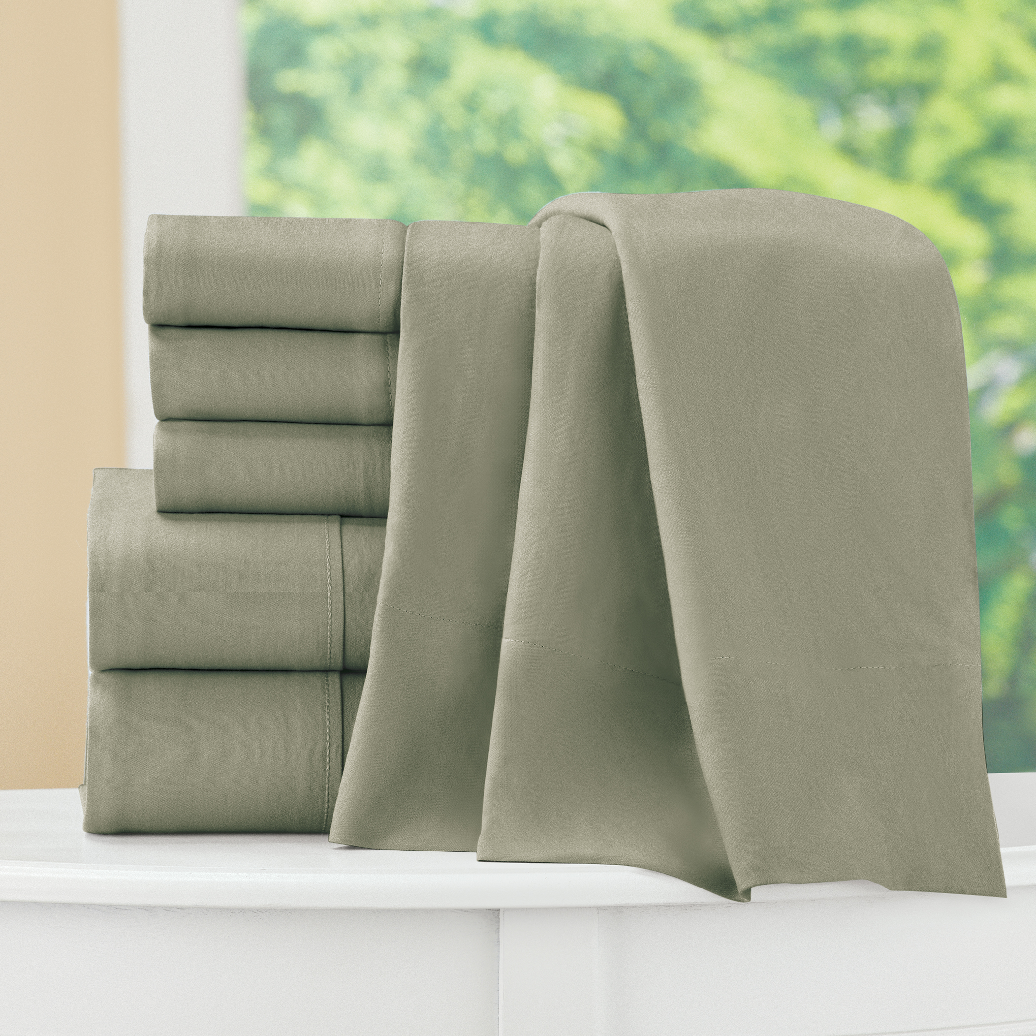 6 Piece Sheet Set - Includes Fitted, Flat, and 4 Pillowcases - Imagen 15 de 18