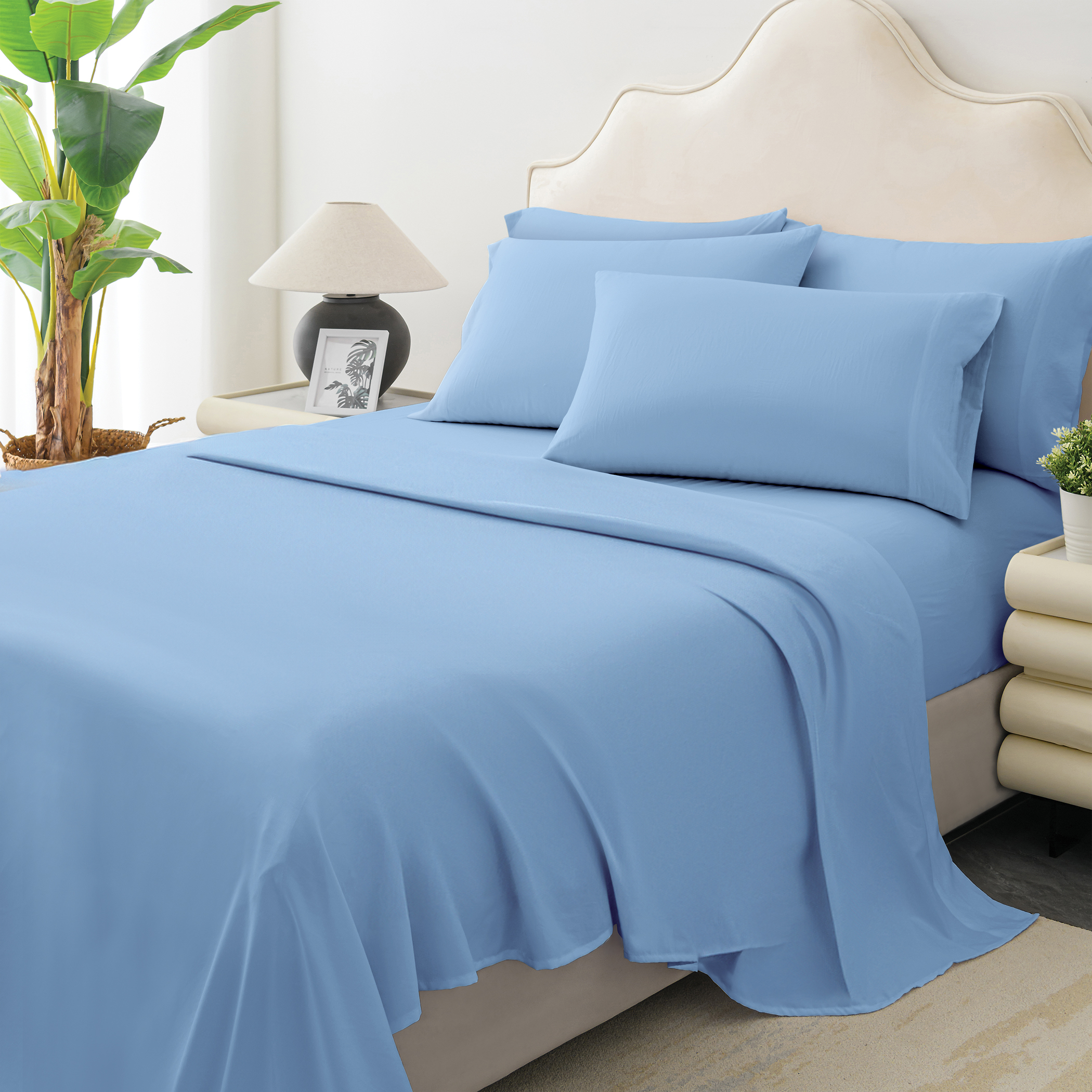 6 Piece Sheet Set - Includes Fitted, Flat, and 4 Pillowcases - Imagen 5 de 18