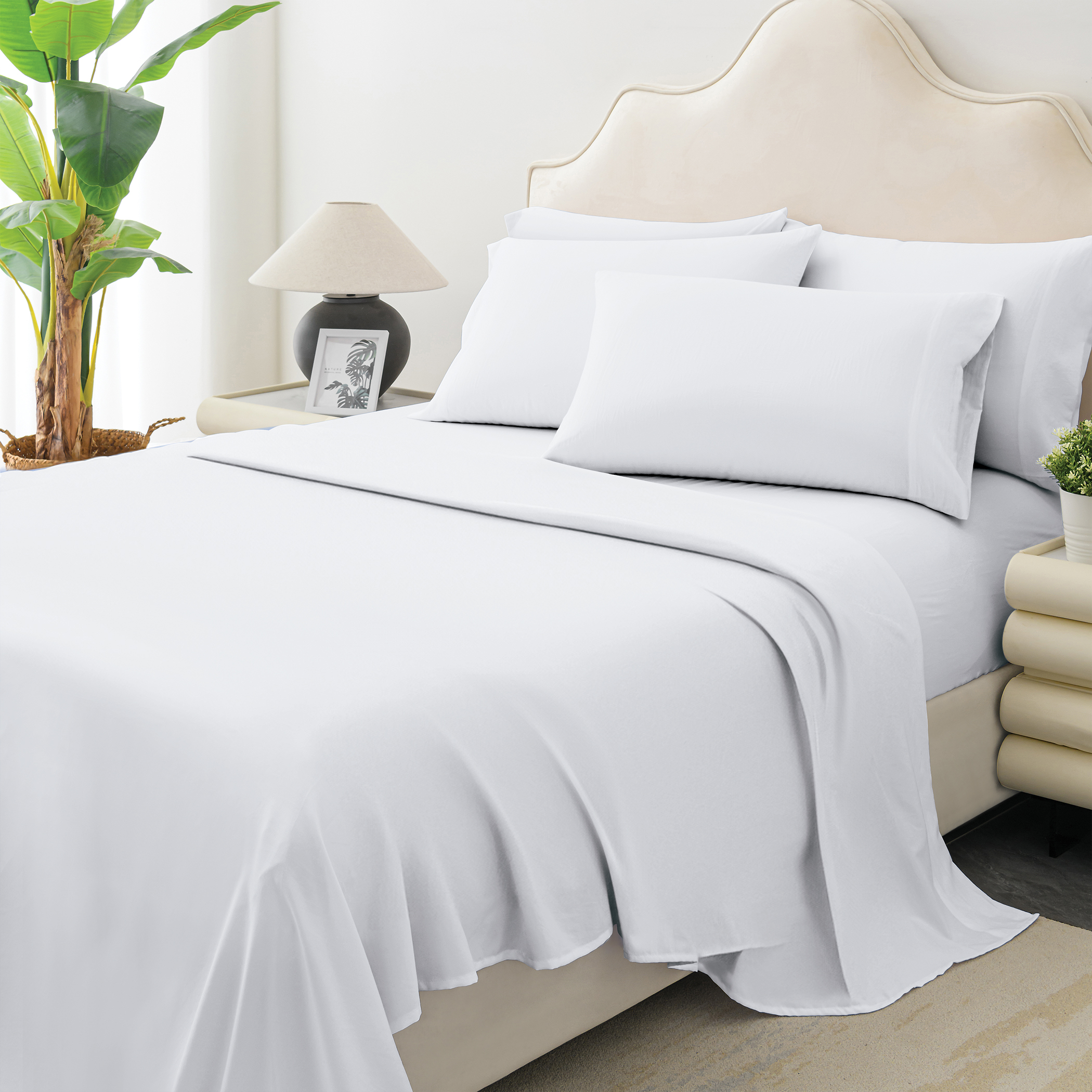 6 Piece Sheet Set - Includes Fitted, Flat, and 4 Pillowcases - Imagen 17 de 18