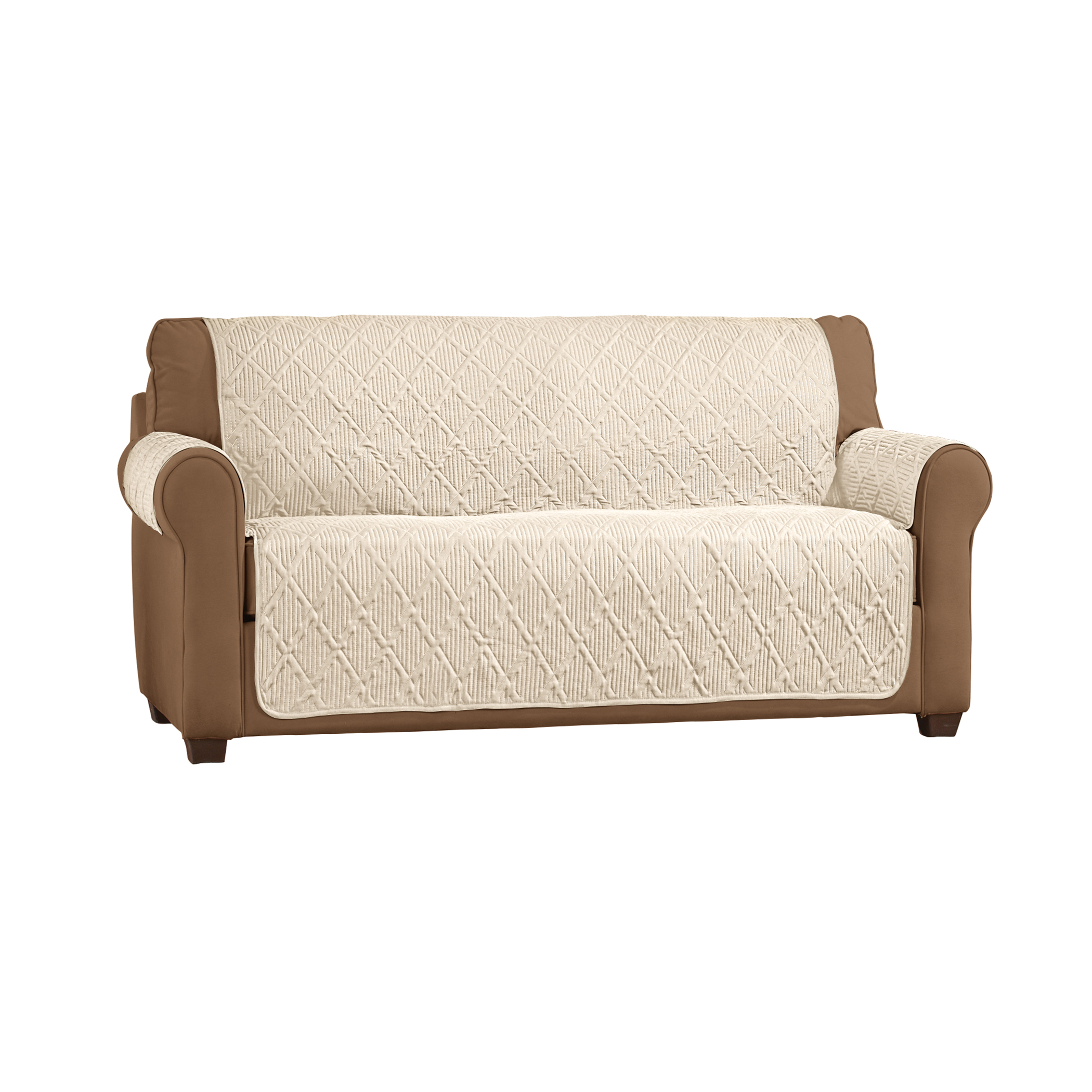 Attractive Everyday Quilted Furniture Protector Stone Loveseat