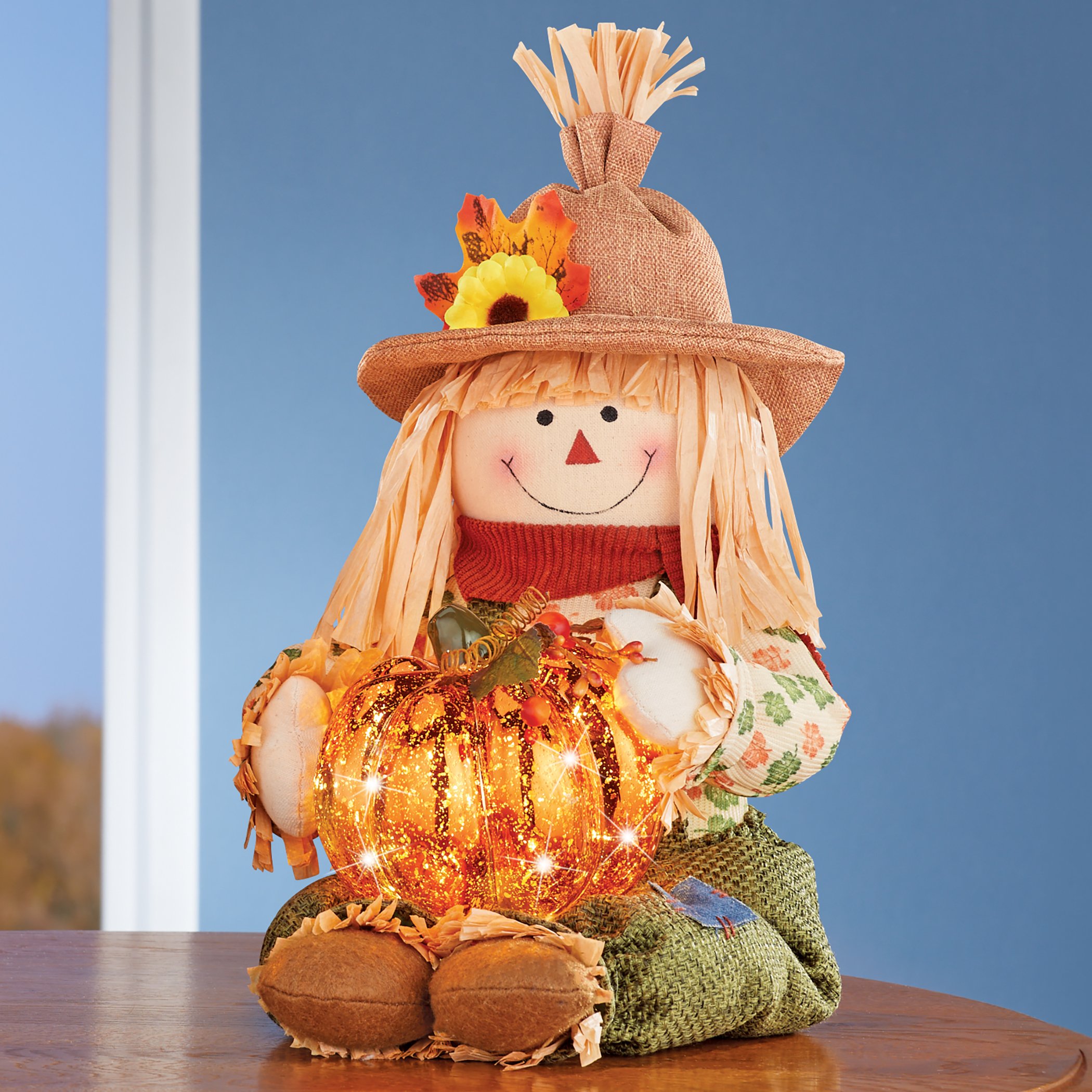 SCARECROW 立春 Tofficu Halloween Scarecrow, 27.5 Inch Fall Harvest