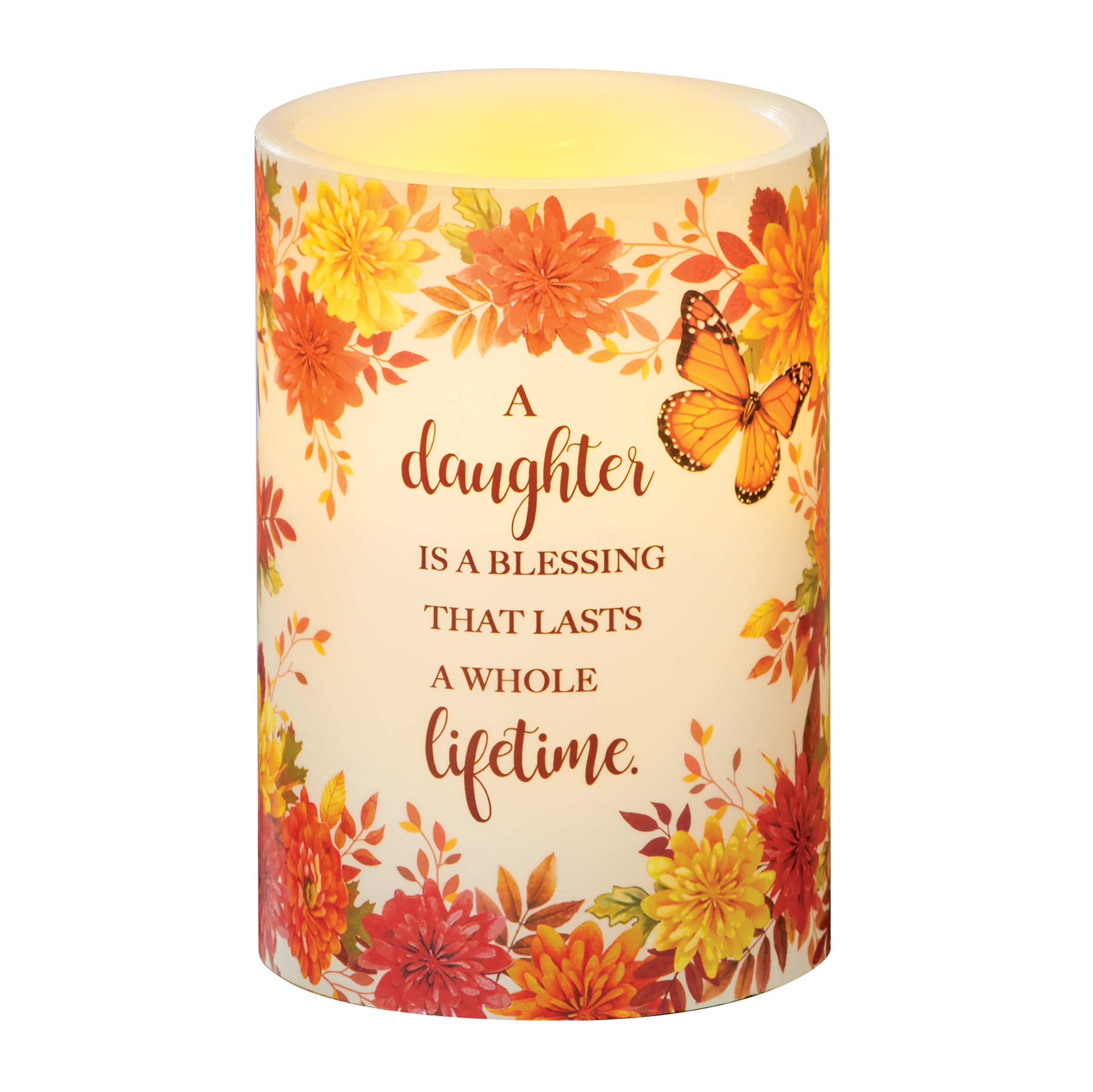 LED Lighted A Daughter Is A Blessing Battery-Operated Candle