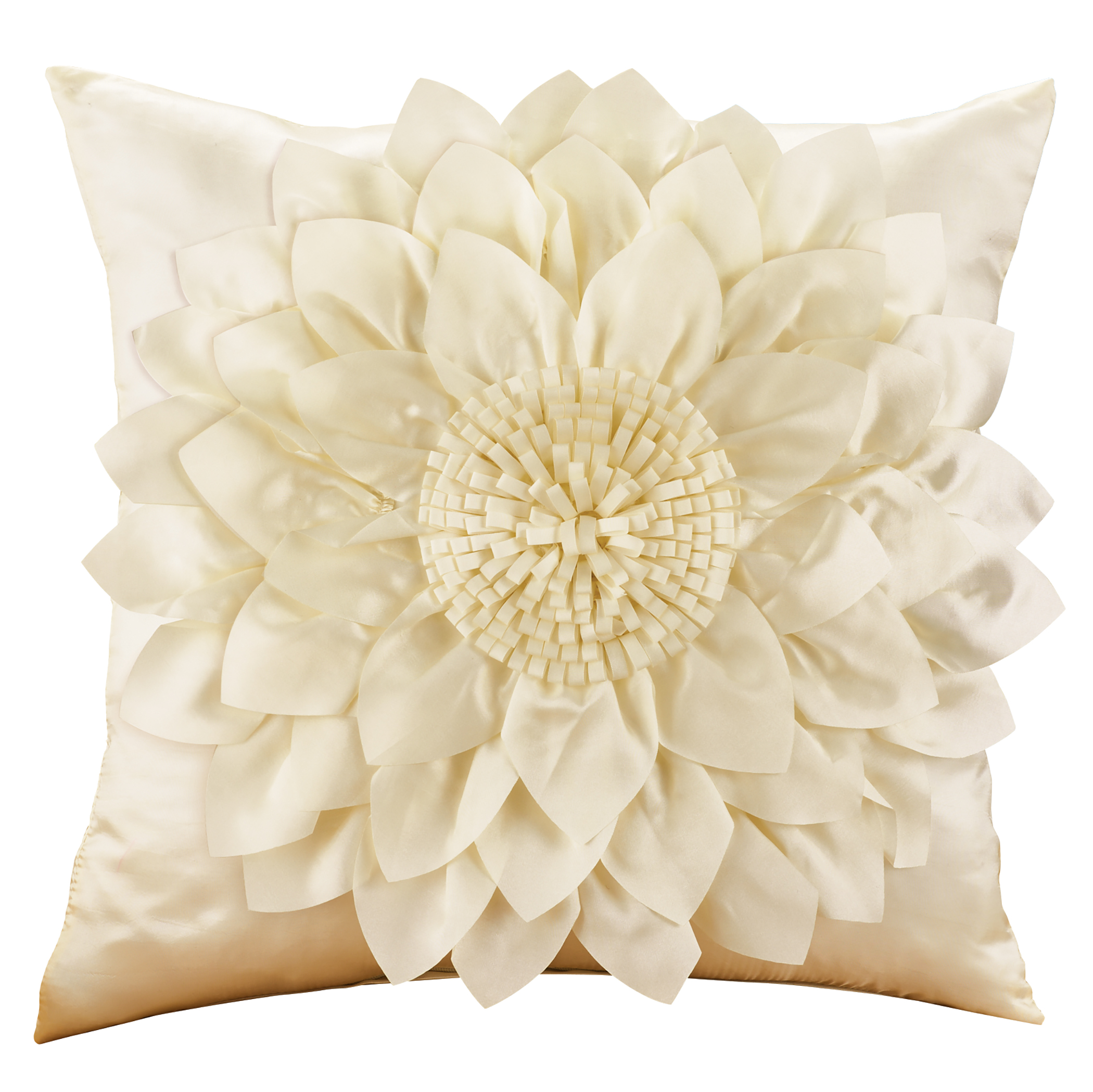Unique 3D Pillow Removable Accent Pillow Cover Cream