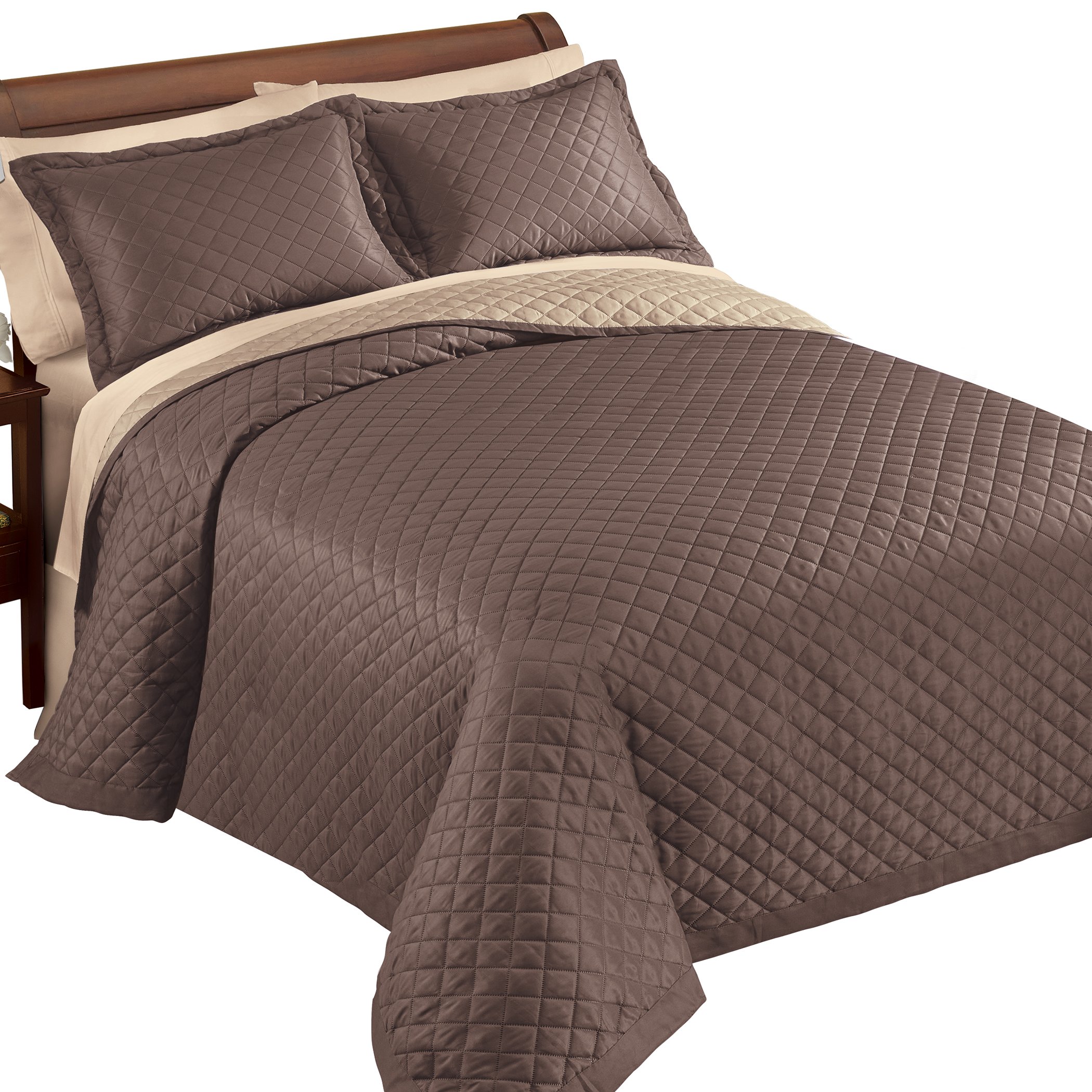 Classic Elegant Reversible 3-Piece Bedspread Set - Picture 3 of 12