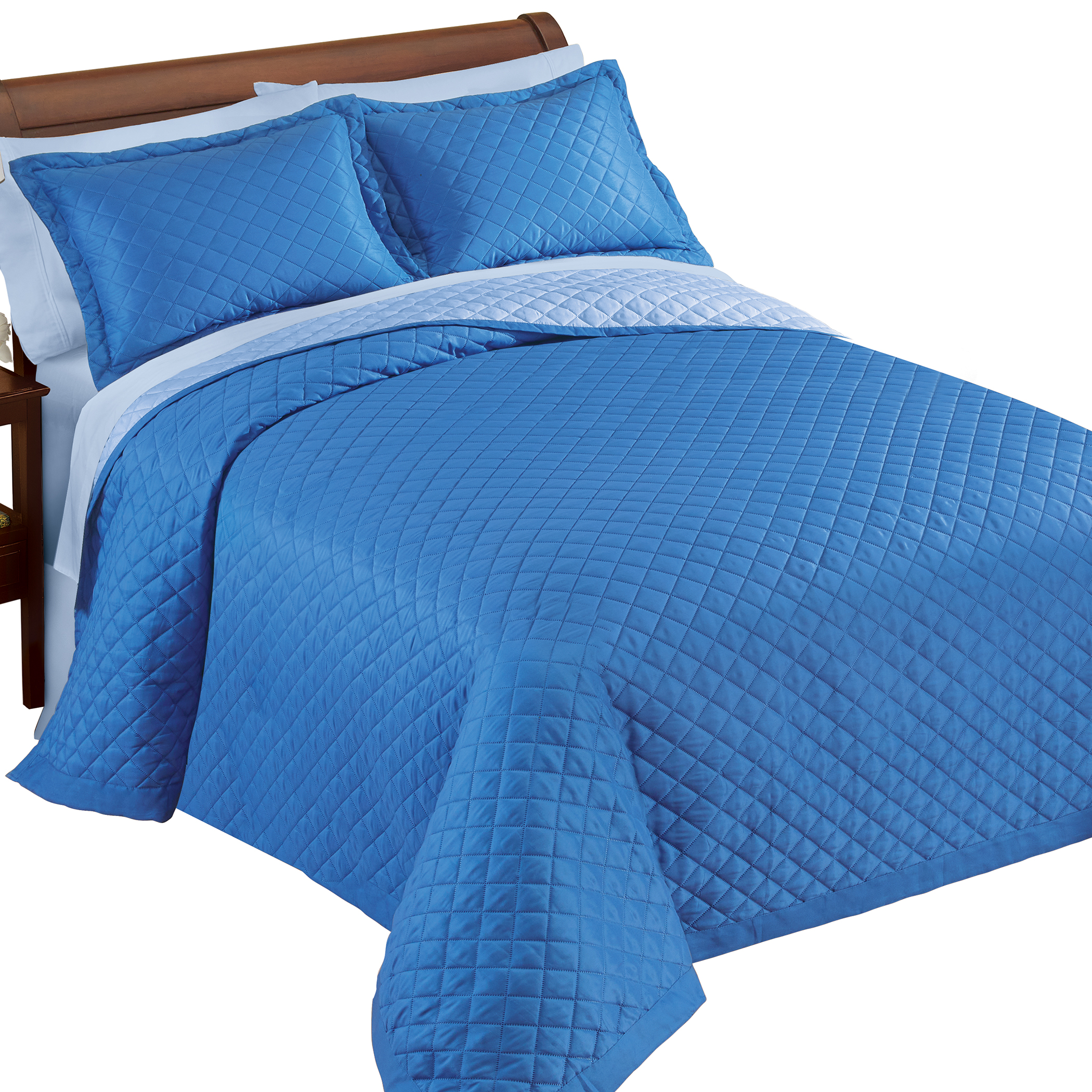 Classic Elegant Reversible 3-Piece Bedspread Set - Picture 5 of 12