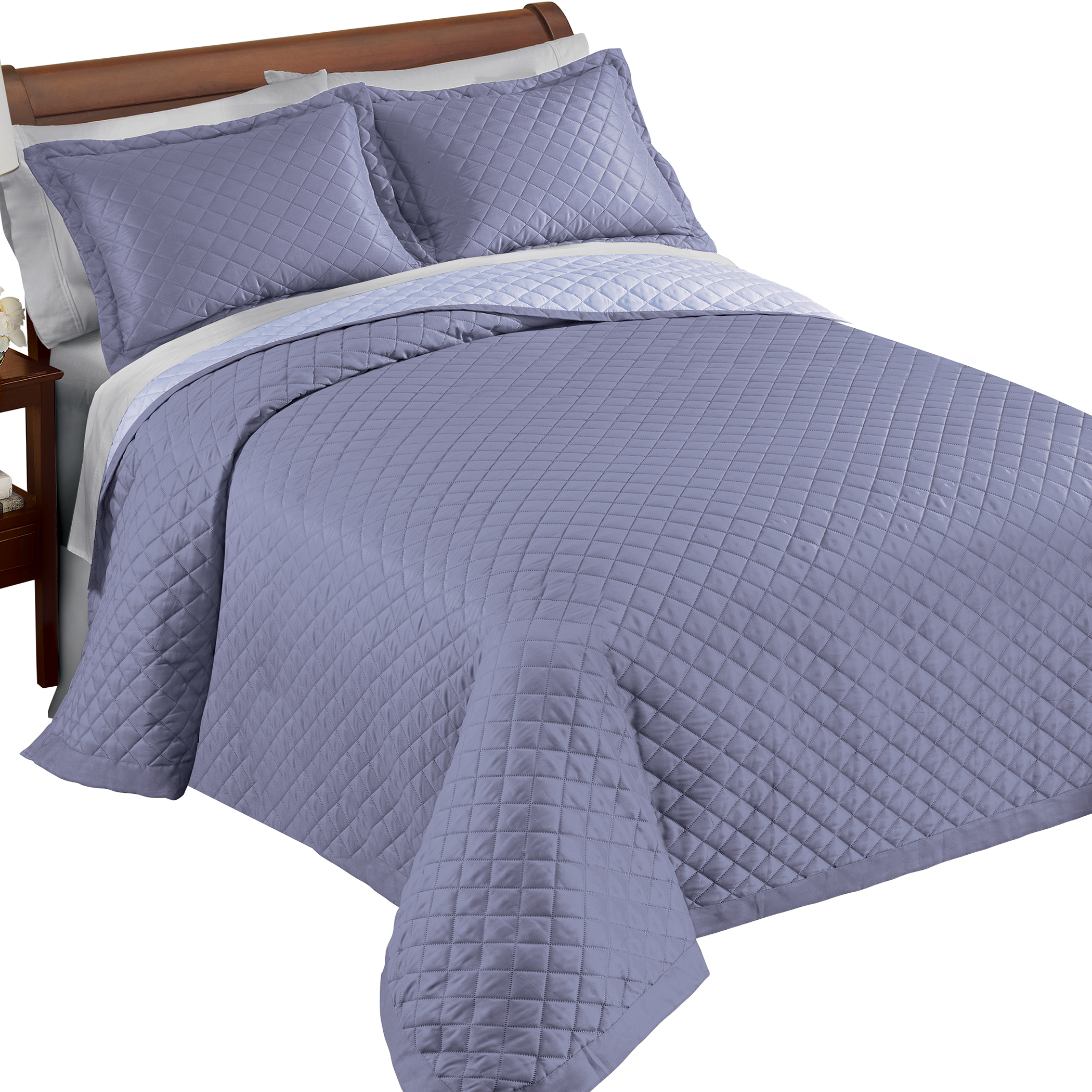 Classic Elegant Reversible 3-Piece Bedspread Set - Picture 9 of 12