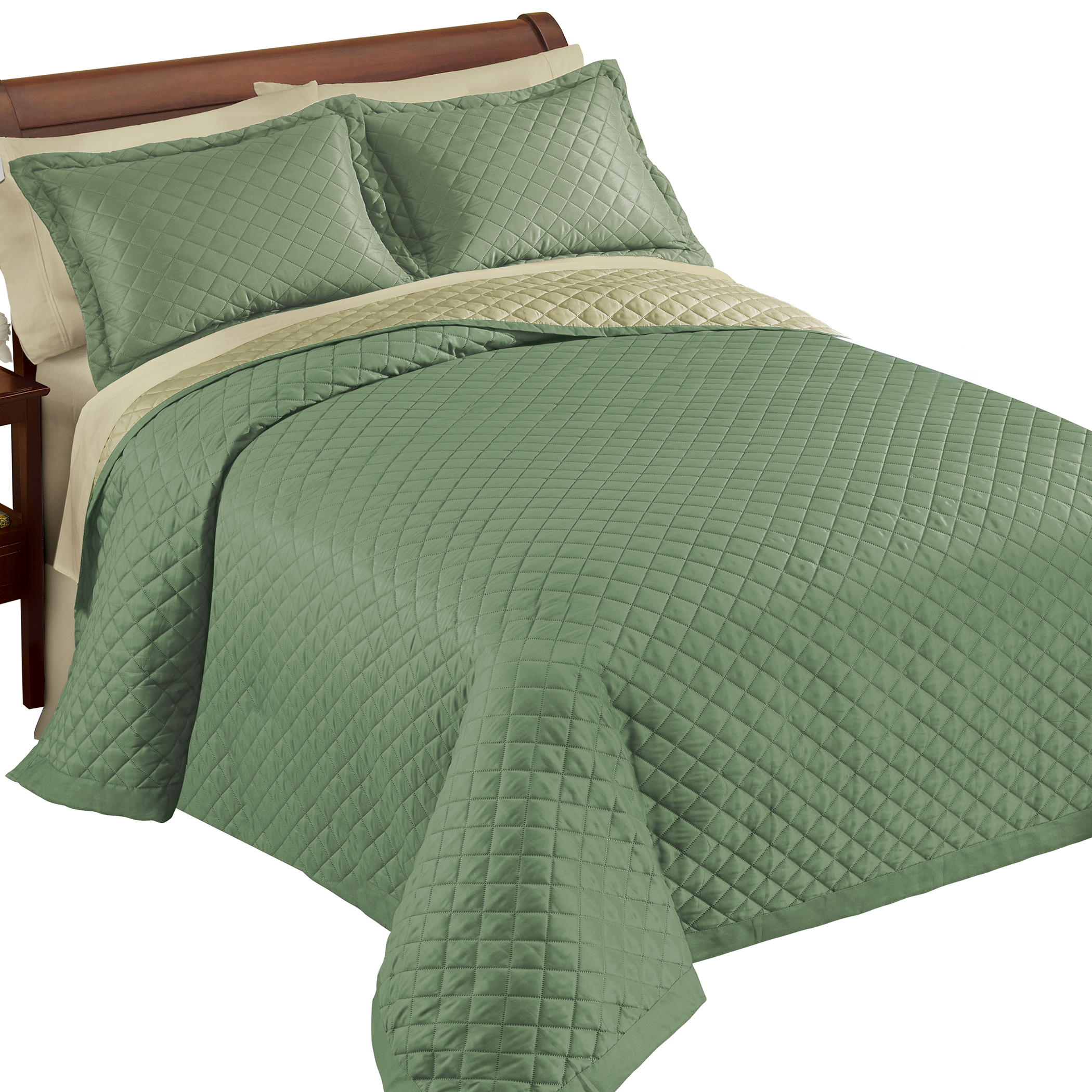 Classic Elegant Reversible 3-Piece Bedspread Set - Picture 11 of 12
