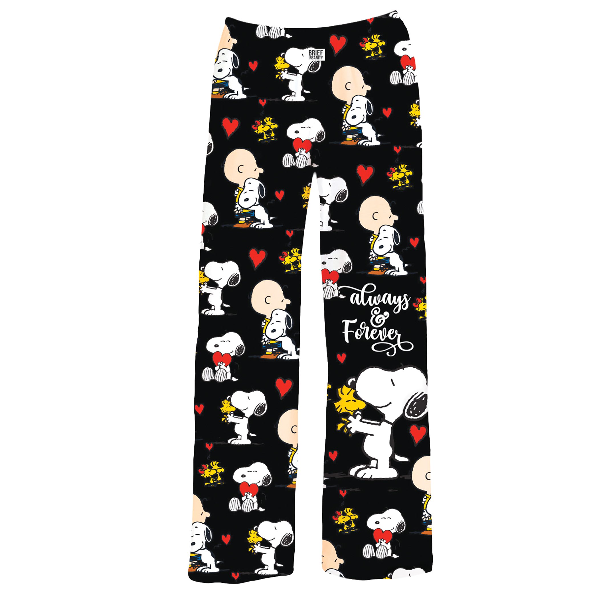 Peanuts Always & Forever Elasticized Waist Drawstring Lounge Pants Large Multi-Colored