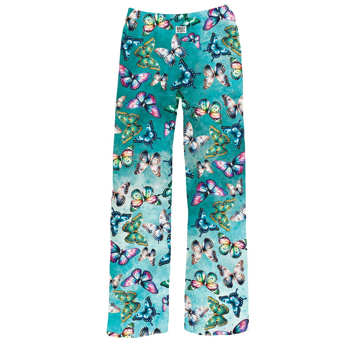 Colorful Butterfly Drawstring Elasticized Waist Lounge Pants ...