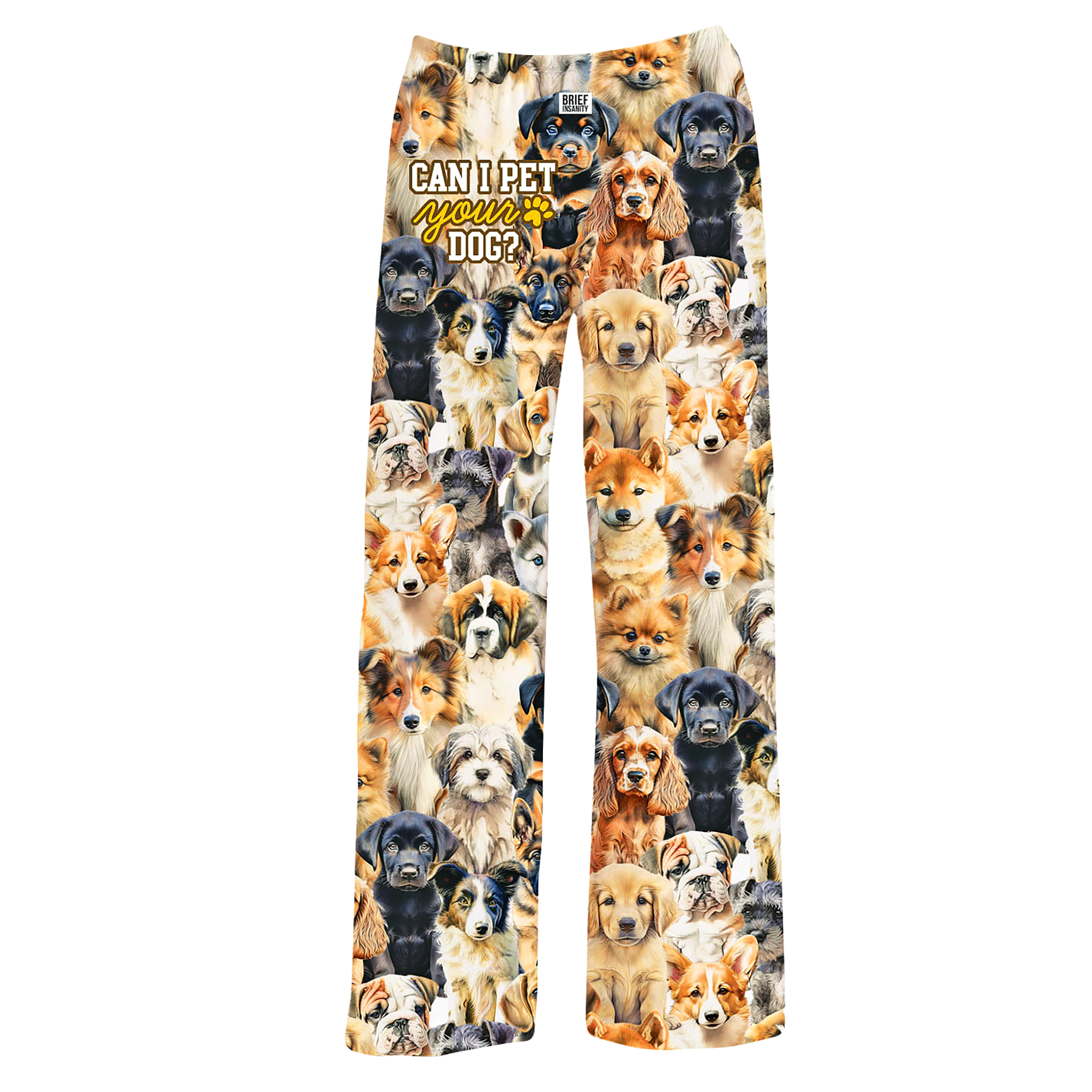 Can I Pet Your Dog Adorable Puppies Drawstring Lounge Pants
