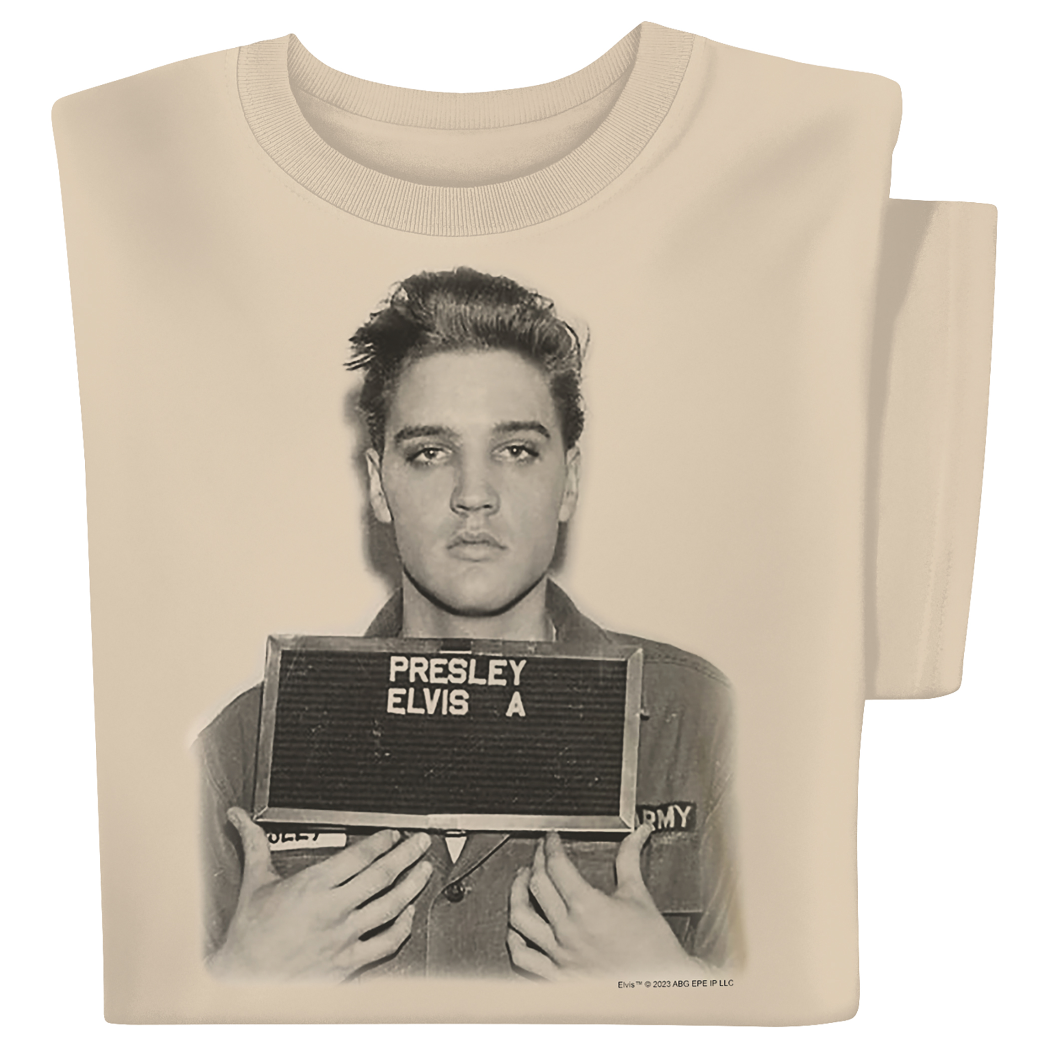 Elvis Presley Army Enlistment Headshot Short Sleeve Graphic Tee