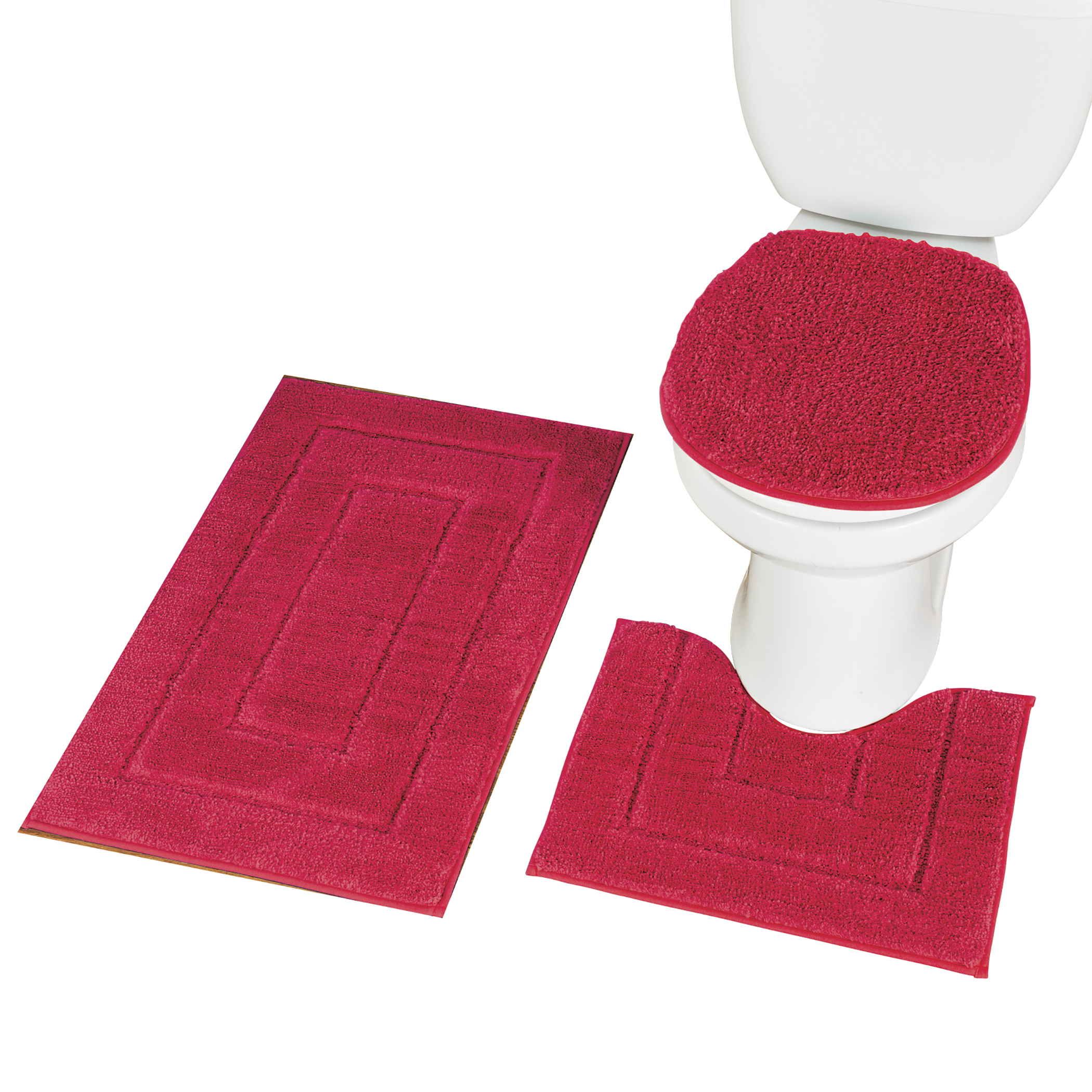 Super Soft 3-Piece Everyday Bathroom Set Burgundy