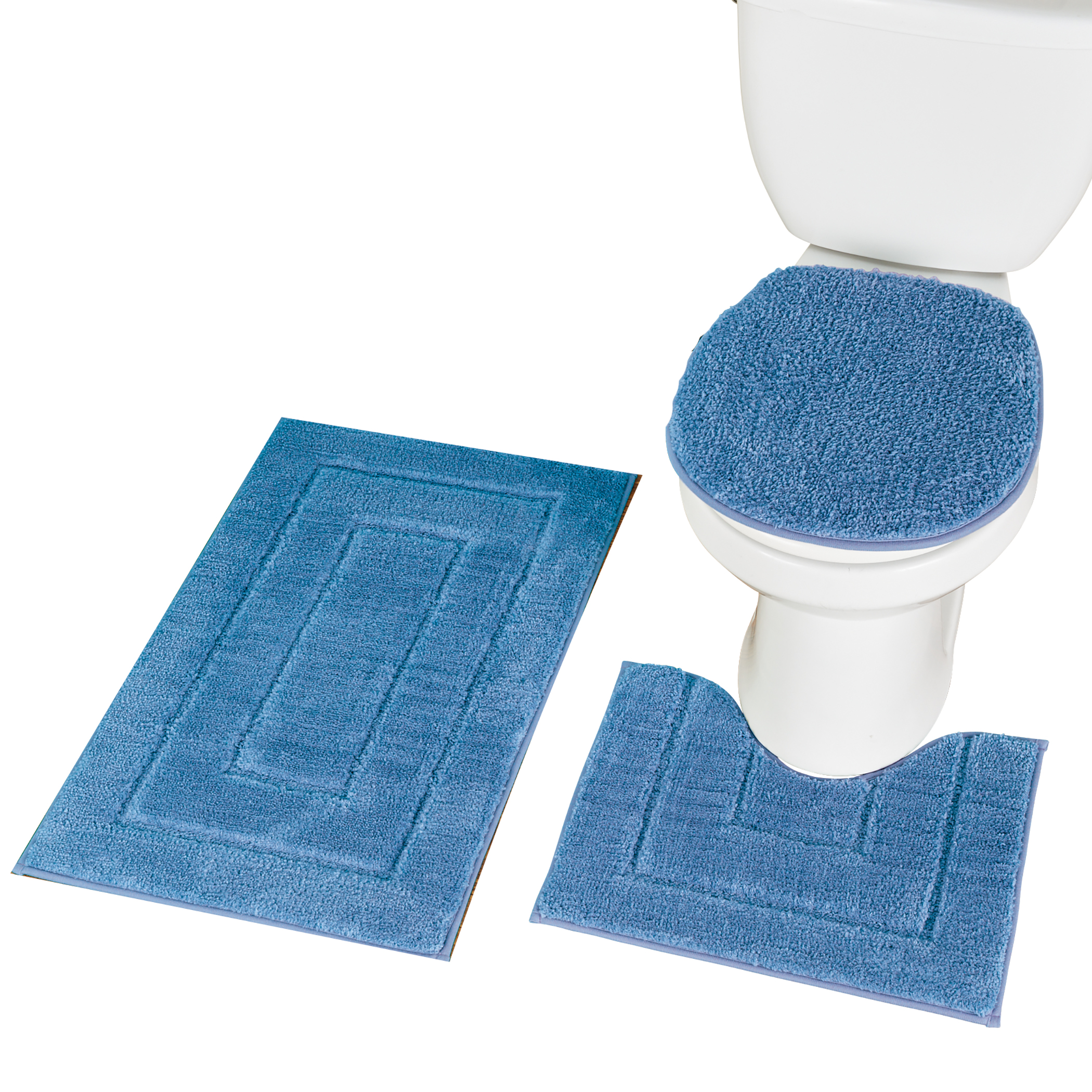 Super Soft 3-Piece Everyday Bathroom Set Light Blue