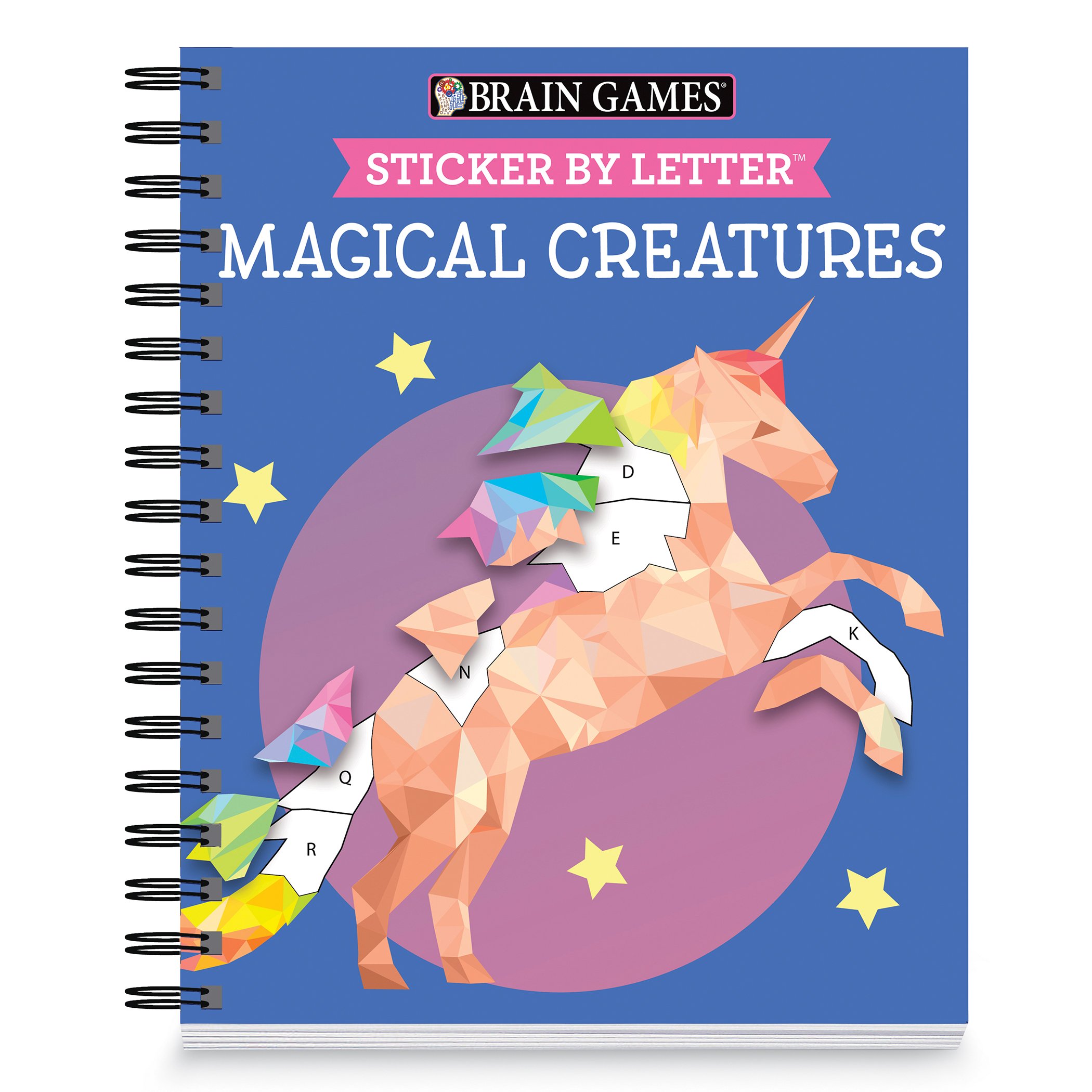 Brain Games Sticker by Number Magical Creatures Book