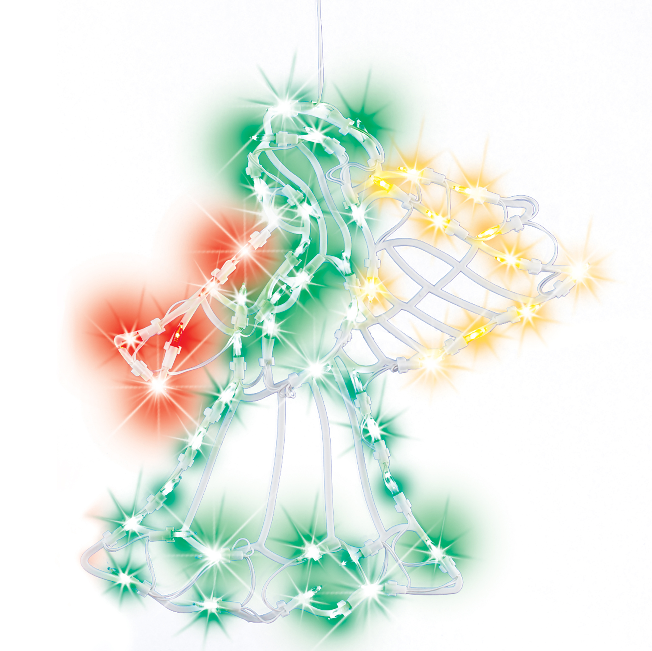 LED Lighted Holiday Hanging Window Lights Decoration Angel