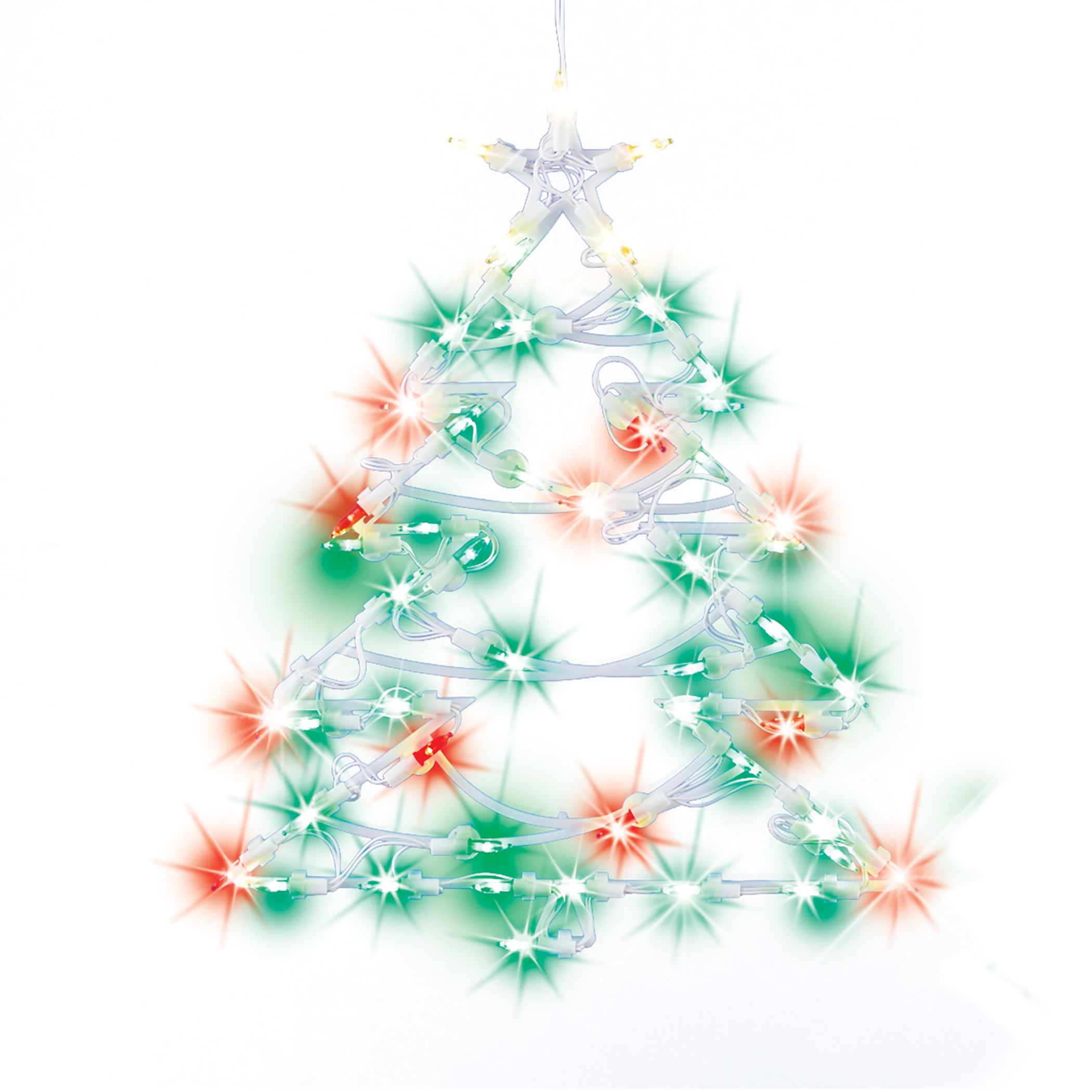 LED Lighted Holiday Hanging Window Lights Decoration Tree