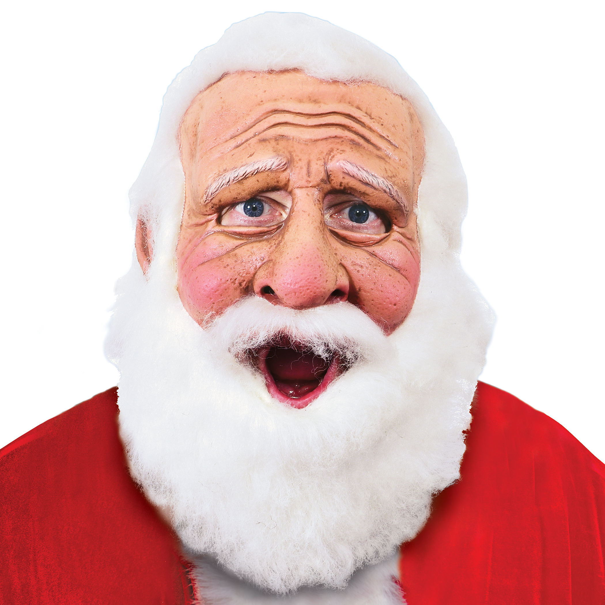 Realistic Bearded Papa Noel Halloween Mask