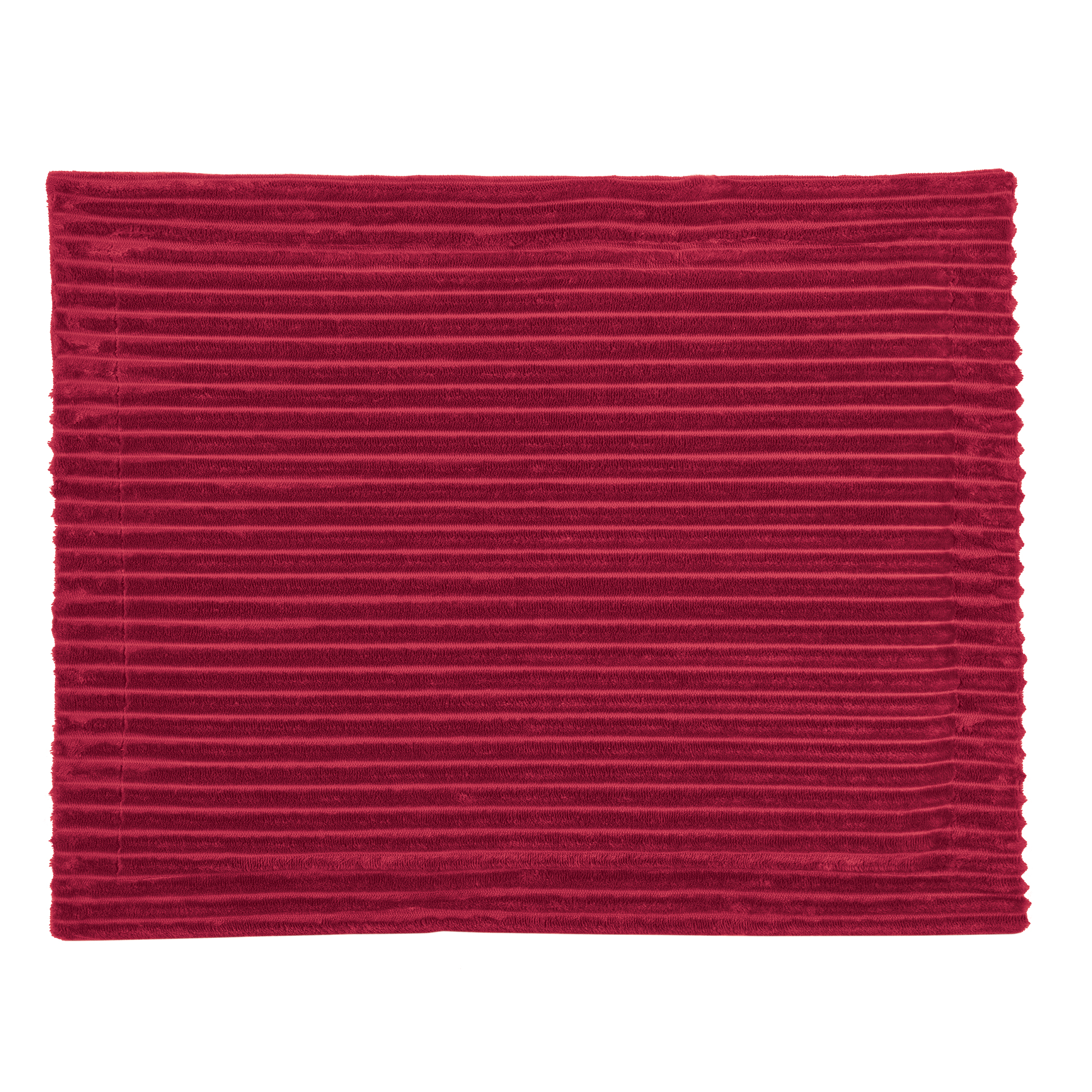 Elegant Ribbed Design Soft Plush Texture Pillow Sham Sham Burgundy