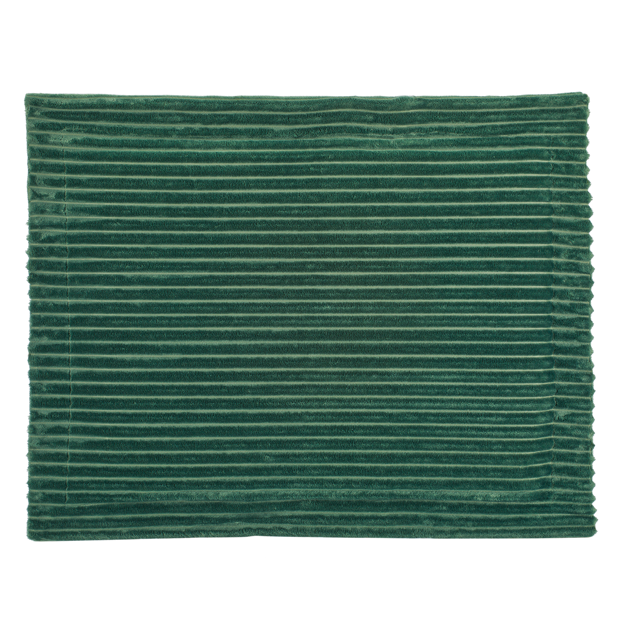 Elegant Ribbed Design Soft Plush Texture Pillow Sham Sham Evergreen