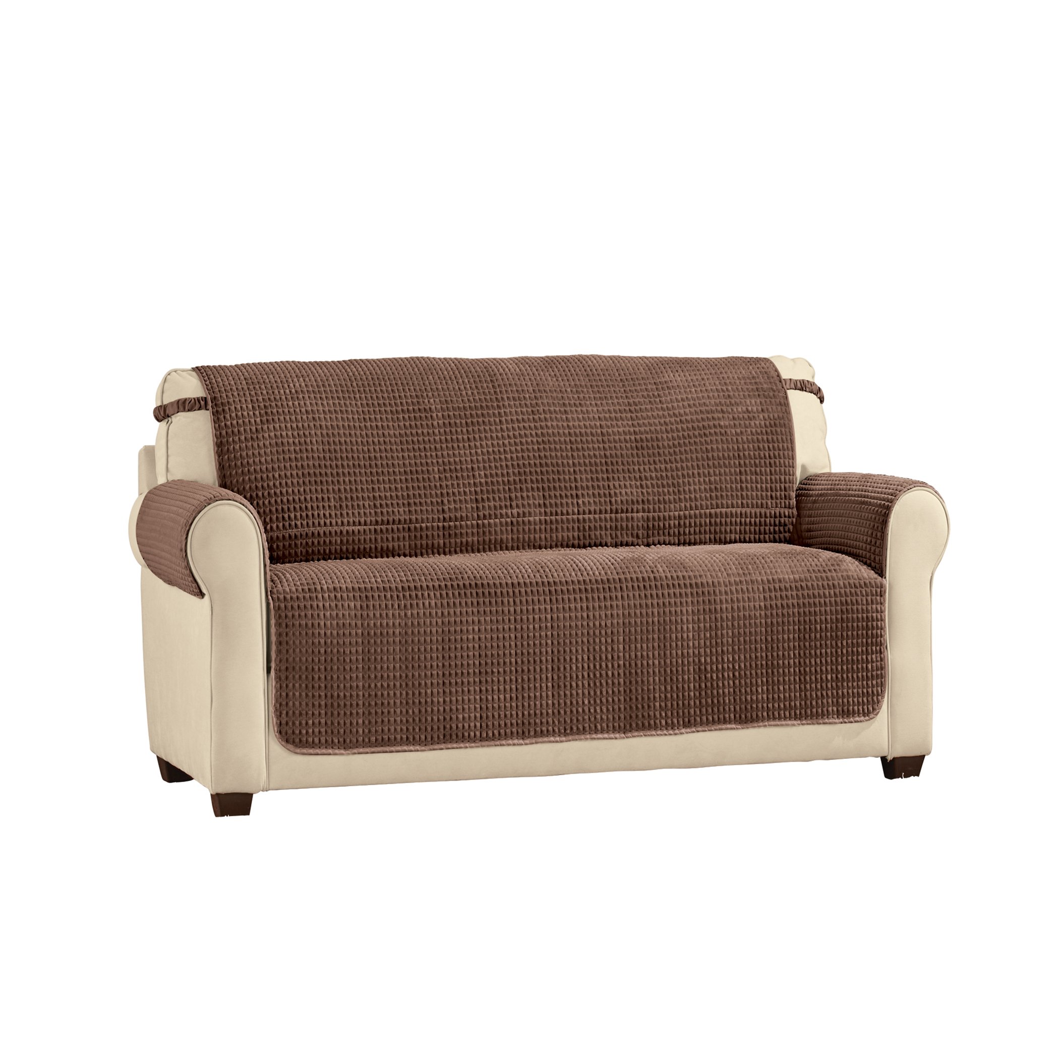 Time Square Quilted Furniture Protector Loveseat Chocolate