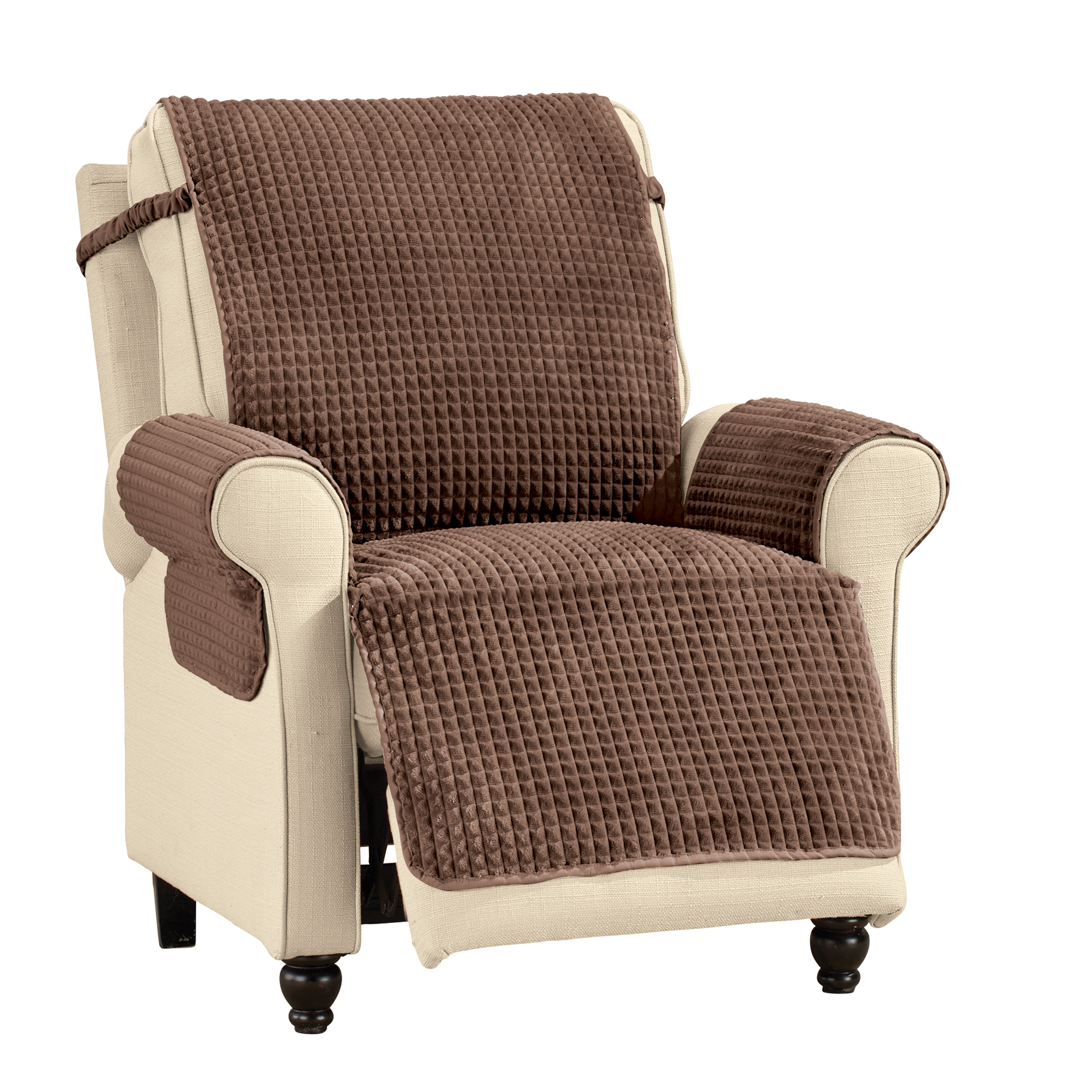 Time Square Quilted Furniture Protector Recliner Chocolate