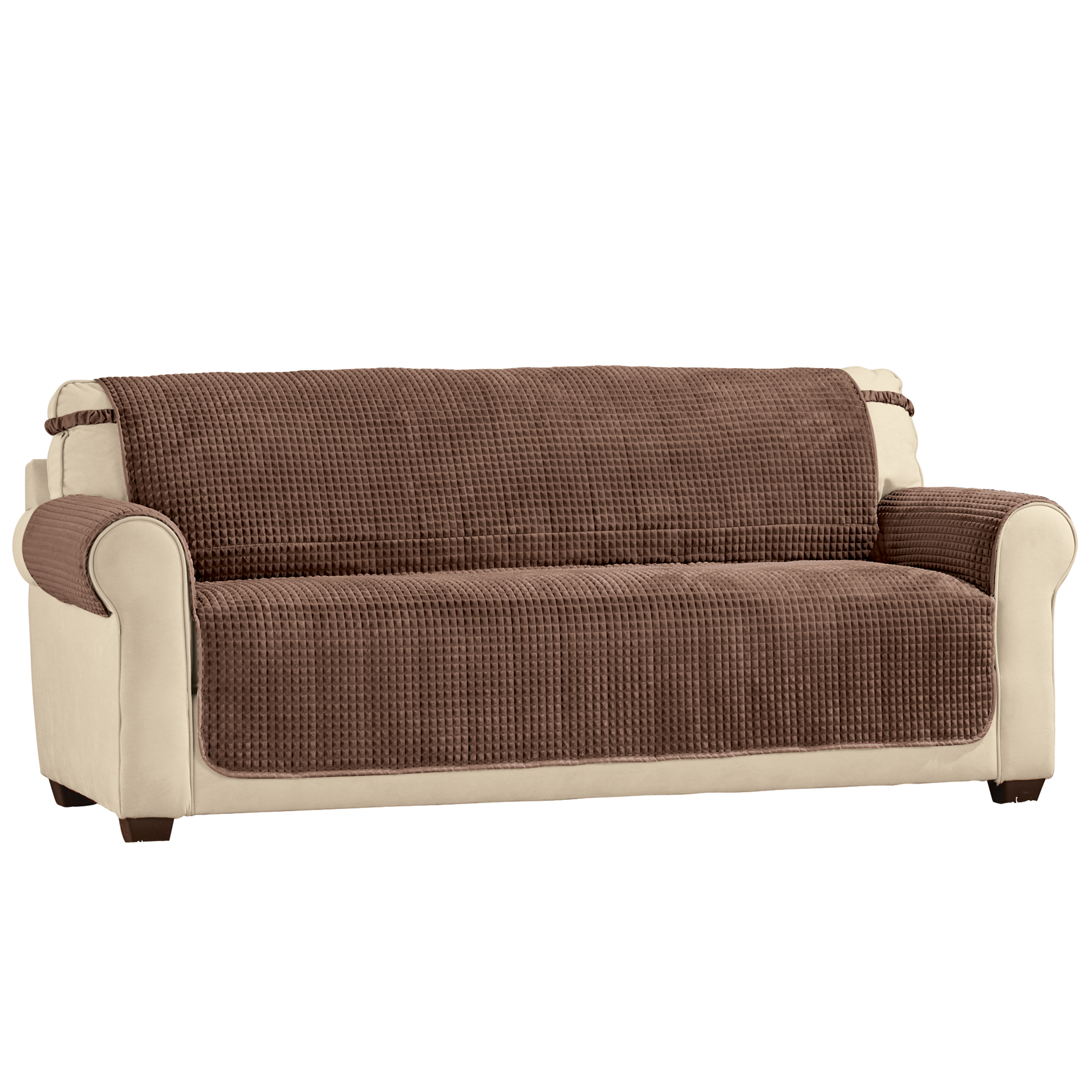 Time Square Quilted Furniture Protector Sofa Chocolate