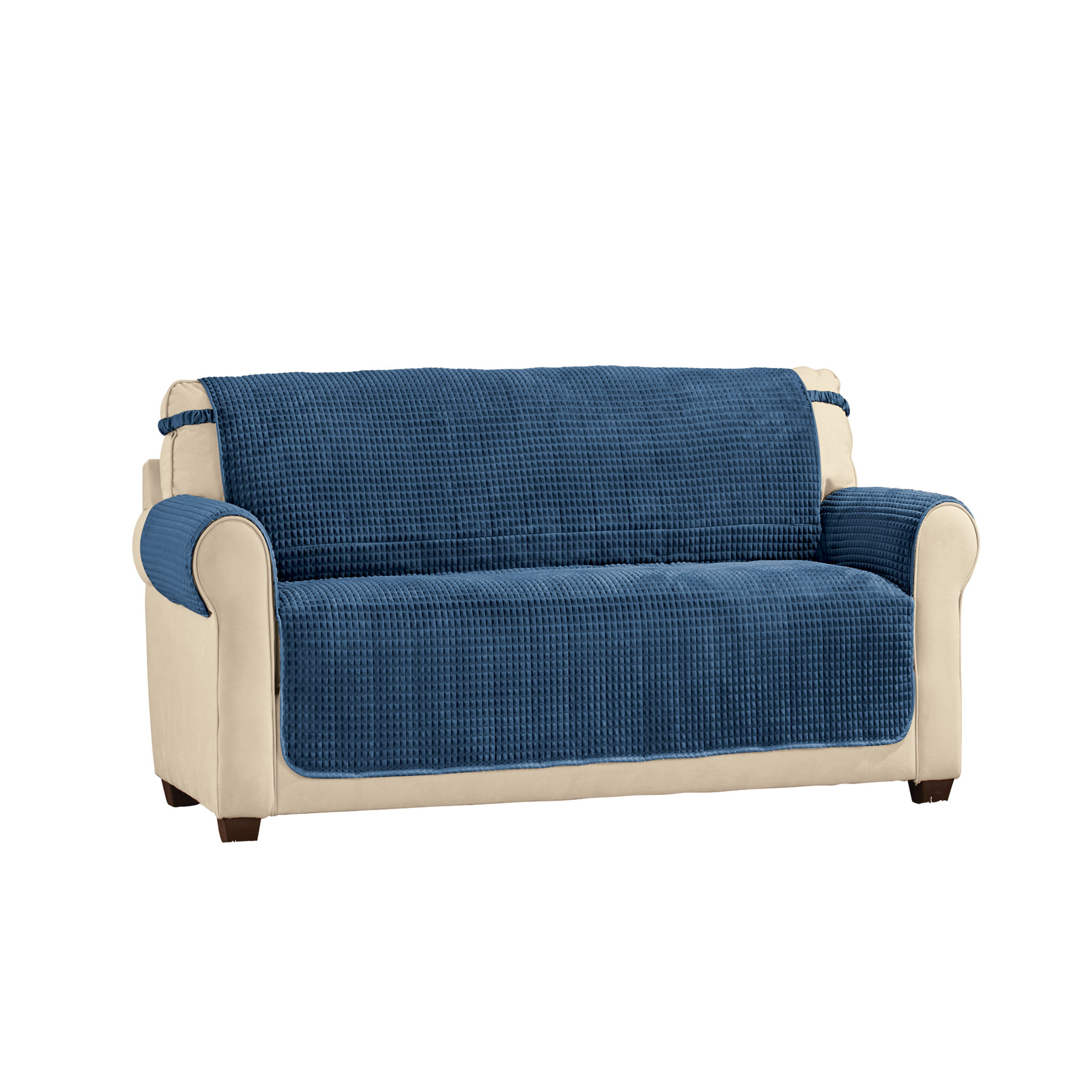 Time Square Quilted Furniture Protector Loveseat Navy