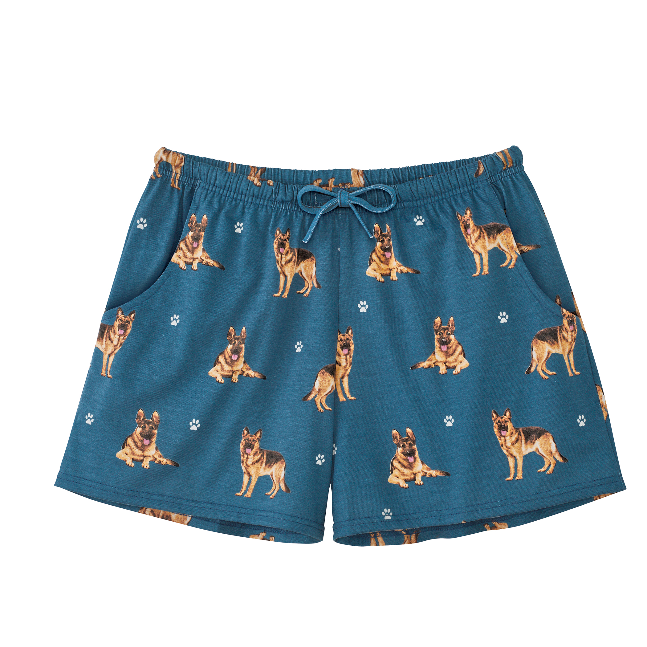 Dog Pajama Shorts with Pockets and Elasticized Waist - 第 3/6 張圖片