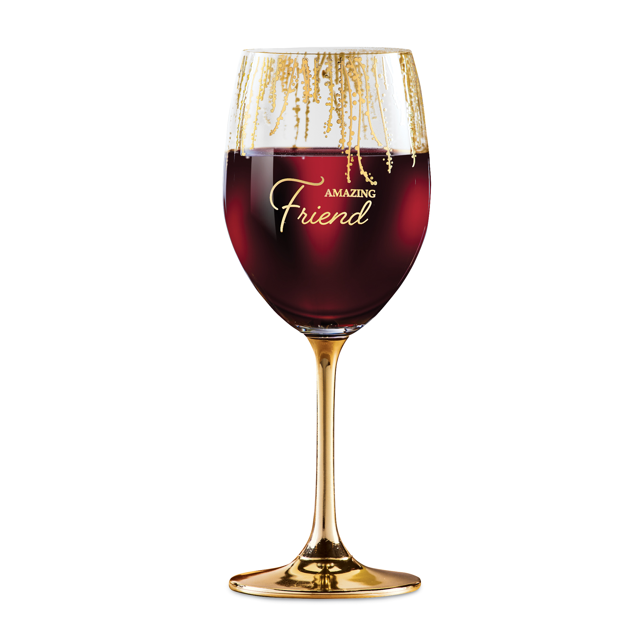 Crystal Giftable Amazing Friend Wine Glass