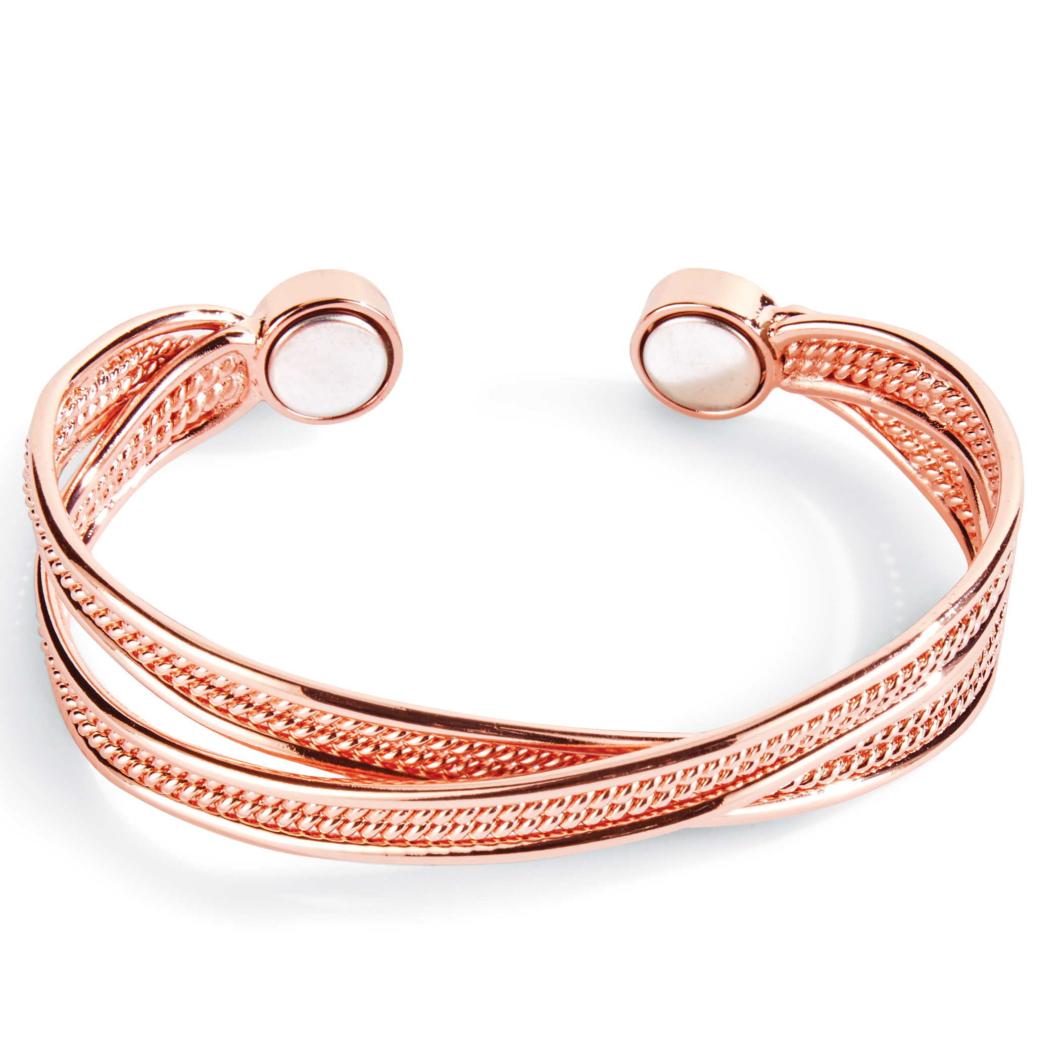 Double Cross-Over Copper Magnetic Therapy Bracelet Copper